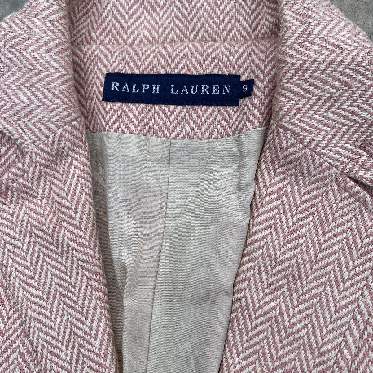 Polo Ralph Lauren Ralph Lauren Pink Herringbone Blazer-2017 Release Size S / US 4 / IT 40 - 12 Thumbnail