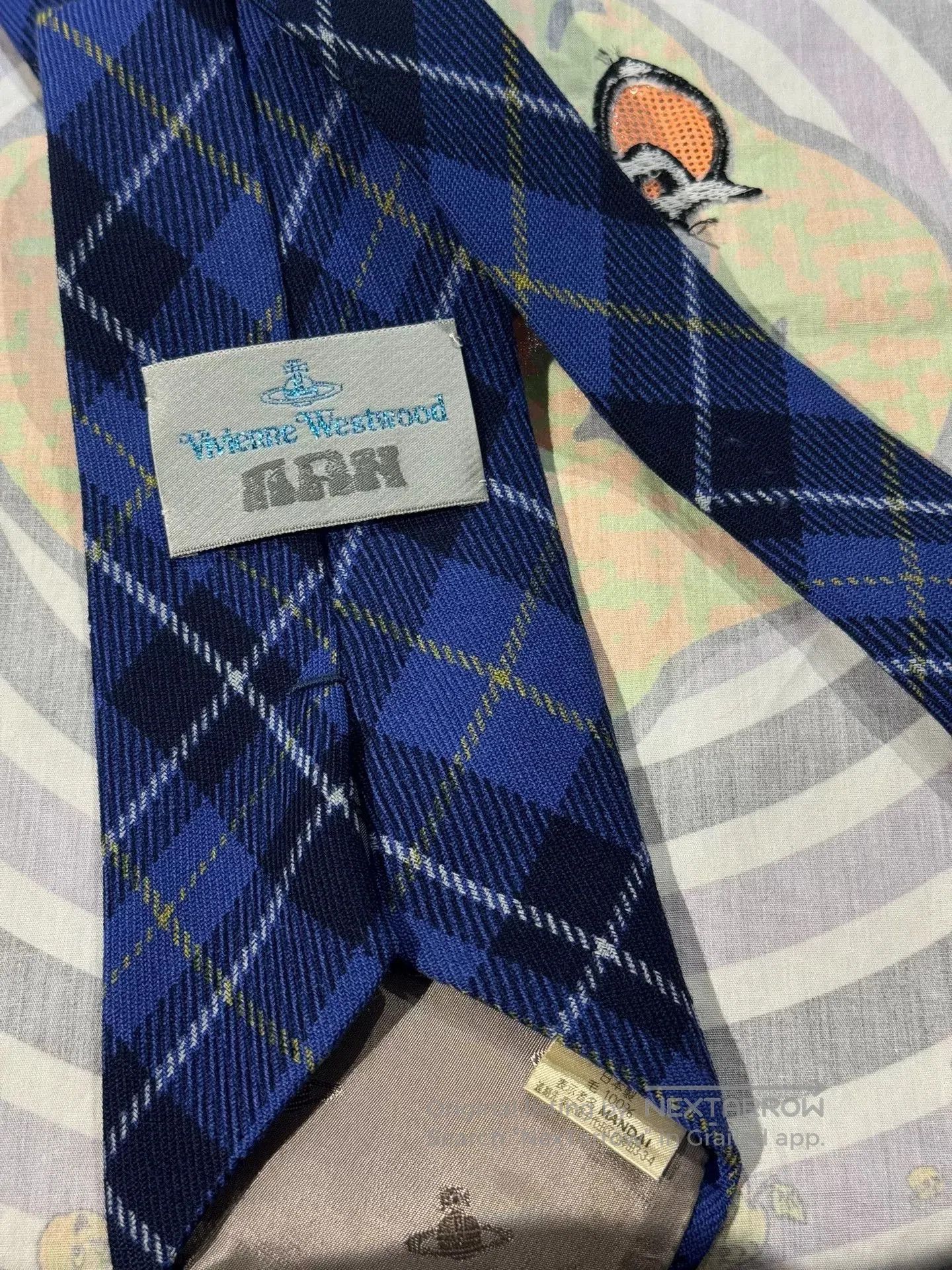 Vivienne Westwood Vivienne Westwood Blue Plaid Saturn Tie. Size ONE SIZE - 3 Thumbnail