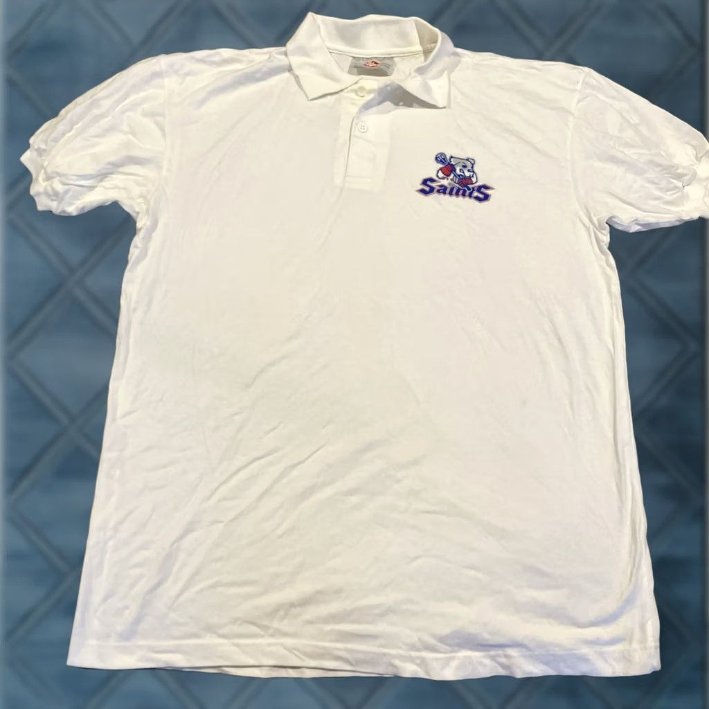 Vintage VINTAGE WOW RARE V Sport NEW YORK SAINTS Indoor Lacrosse League Golf Polo XL White Men Short Sleeve XL Size US XL / EU 56 / 4 - 1 Thumbnail