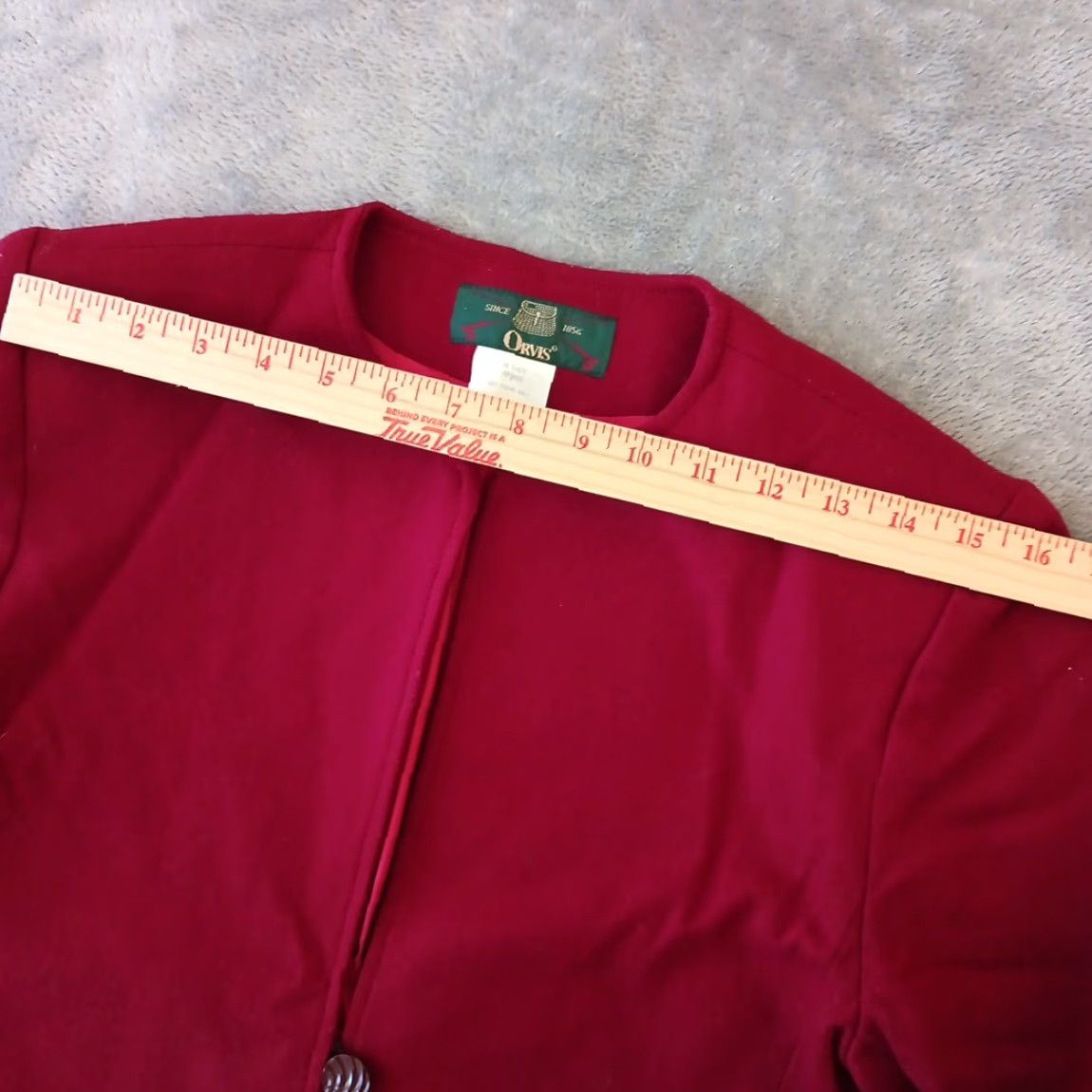 Orvis Orvis Blazer Womens Size 4P Red Wool One Button Long Sleeve Lined Size S / US 4 / IT 40 - 2 Thumbnail