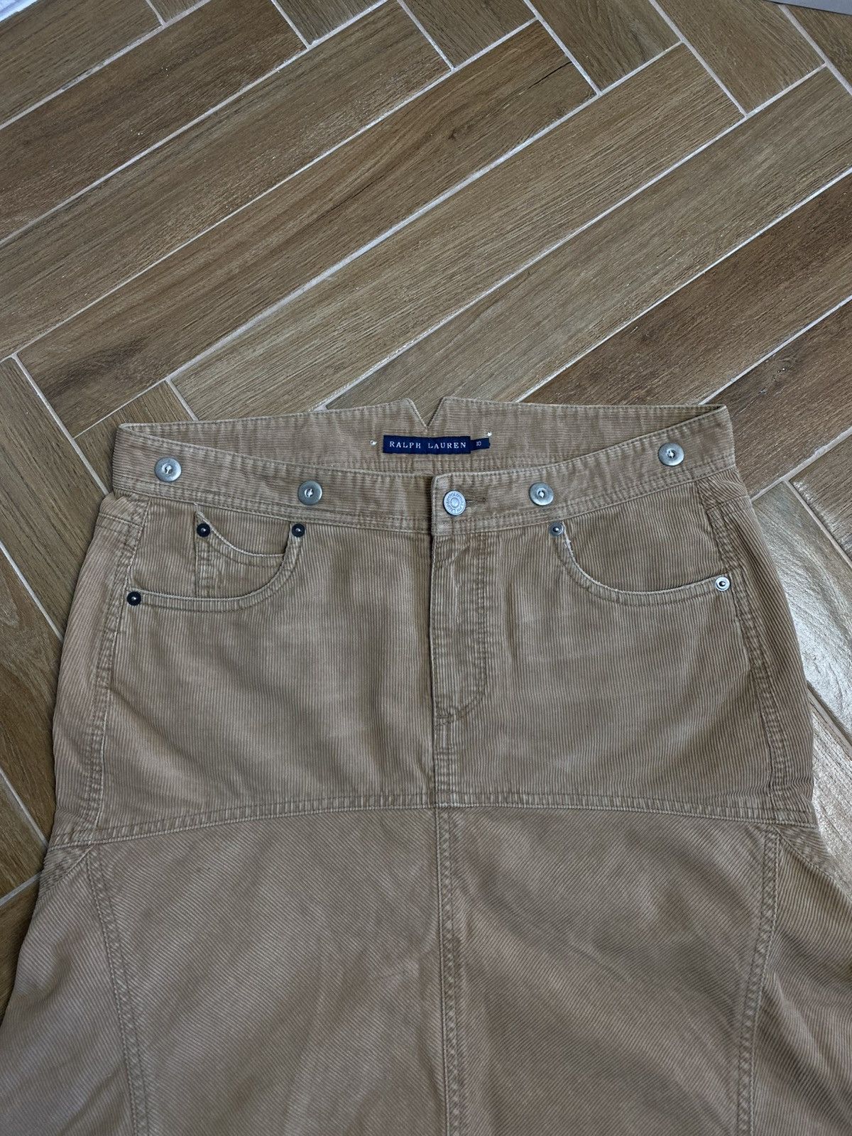 Polo Ralph Lauren × Ralph Lauren × Vintage Polo Ralph Lauren Maxi Skirt Midi Distressed Denim Size 32" / US 10 / IT 46 - 3 Thumbnail