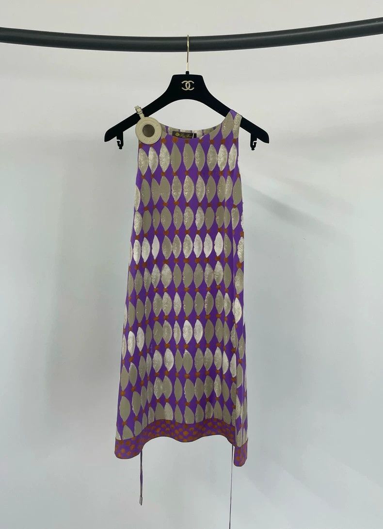 Loro Piana LORO PIANA Silk printed dress Size XS / US 0-2 / IT 36-38 - 4 Thumbnail