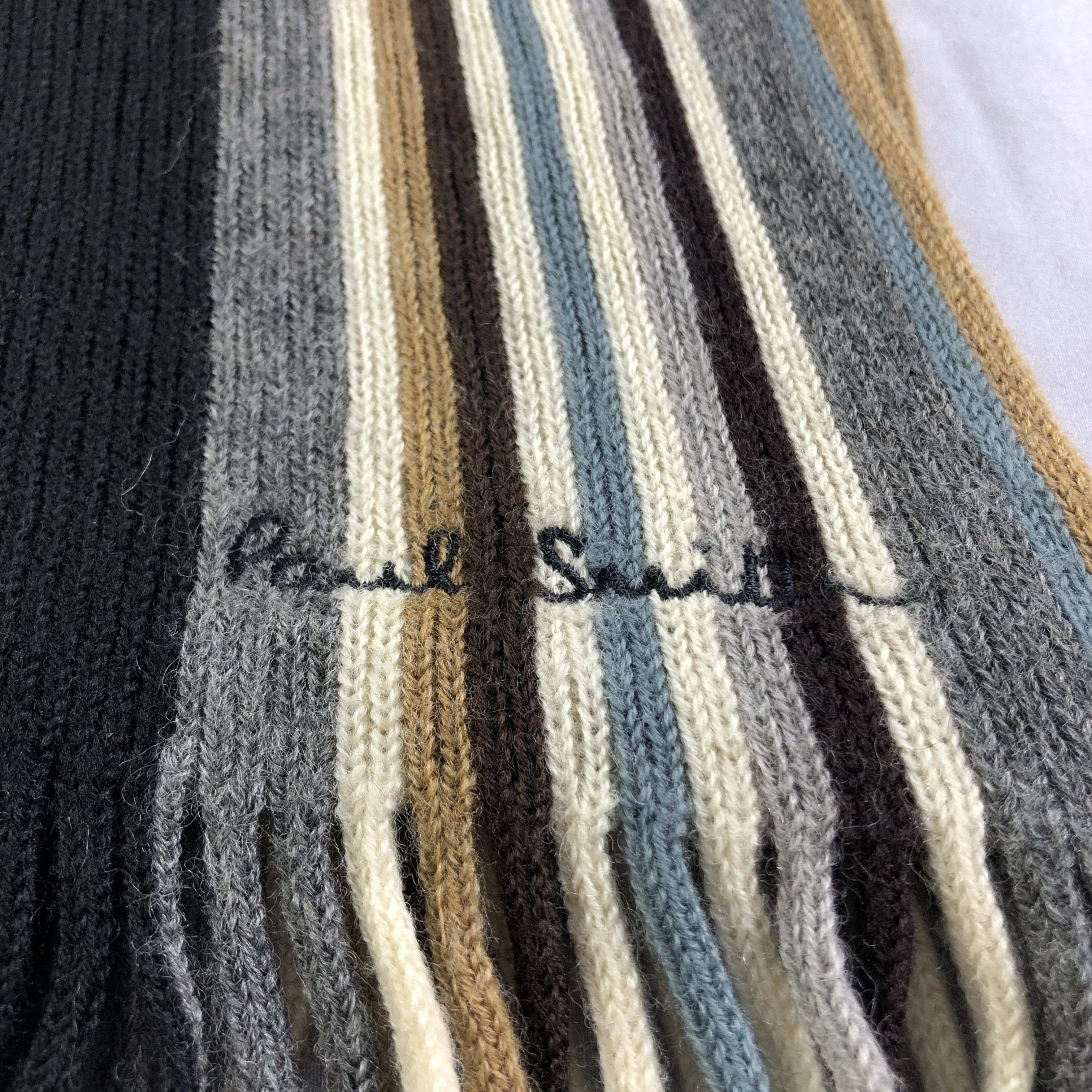 Paul Smith Paul Smith Stripe Knit Wool Scarf Muffler Neckwear V2323 Size ONE SIZE - 4 Thumbnail