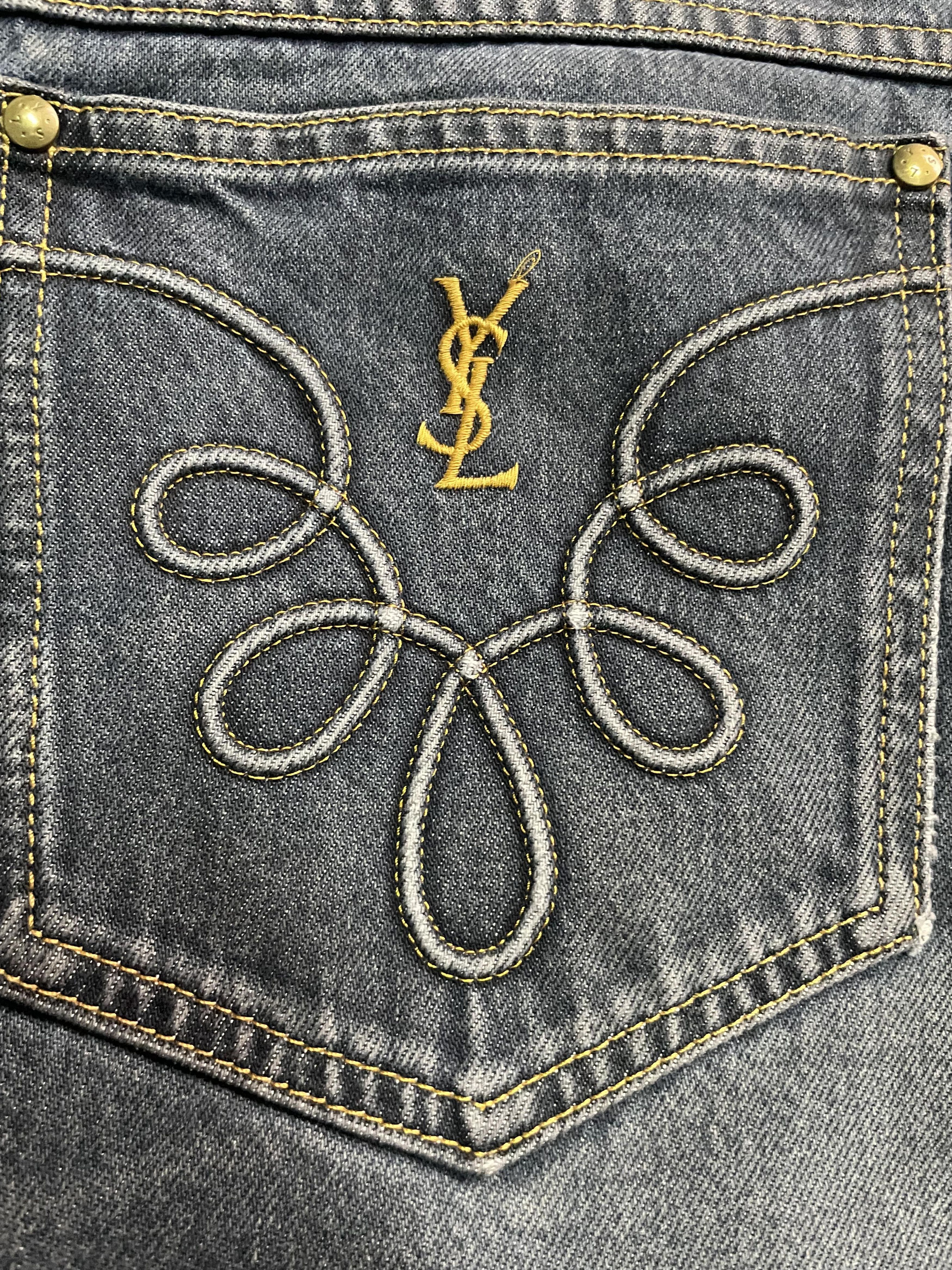 Designer Vintage YvesSaintLaurent Denim Size US 33 - 7 Thumbnail