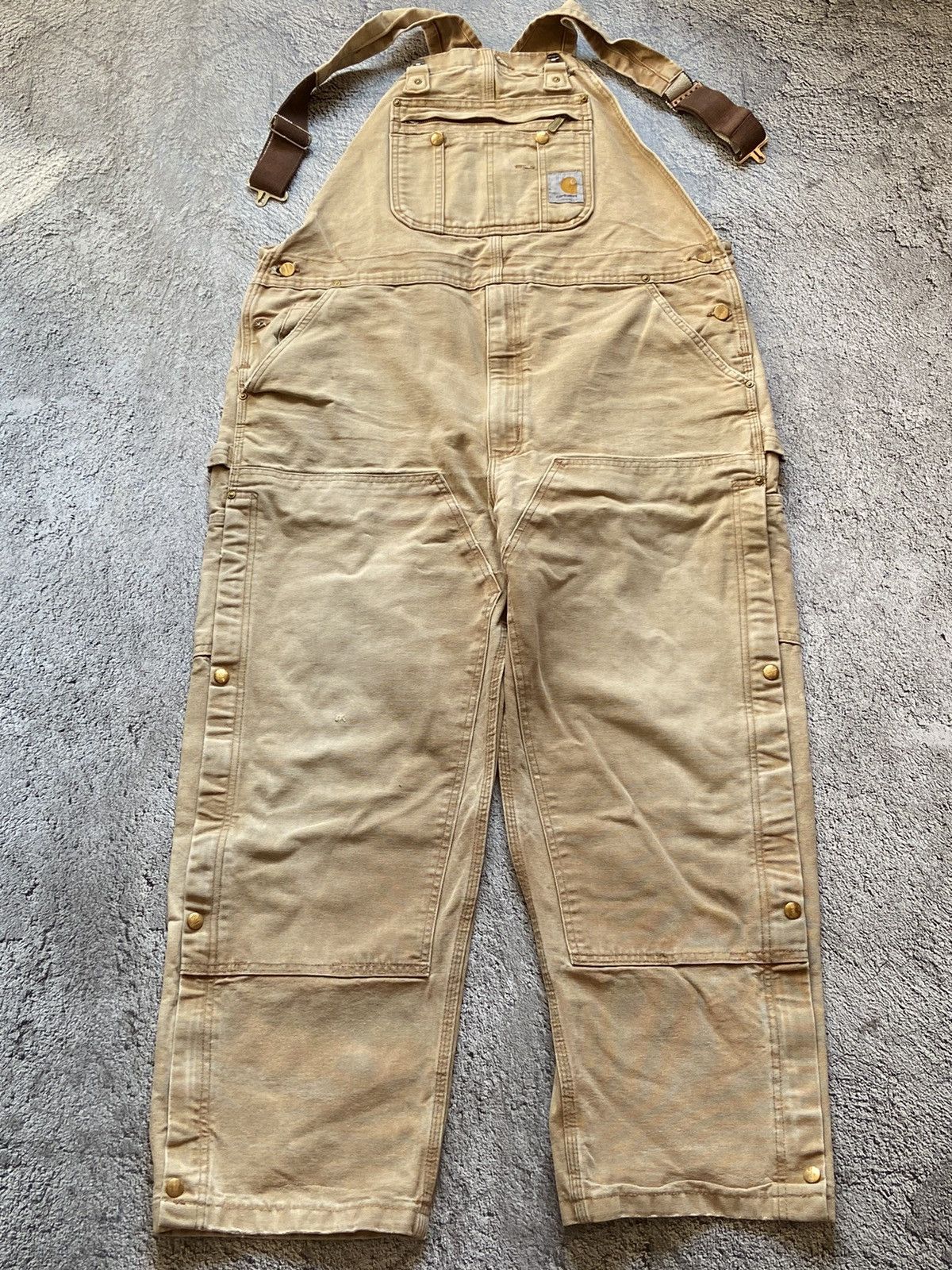Carhartt × Vintage Vintage 80s Carhartt Archival Faded Distressed Overall Size US 40 / EU 56 - 3 Thumbnail