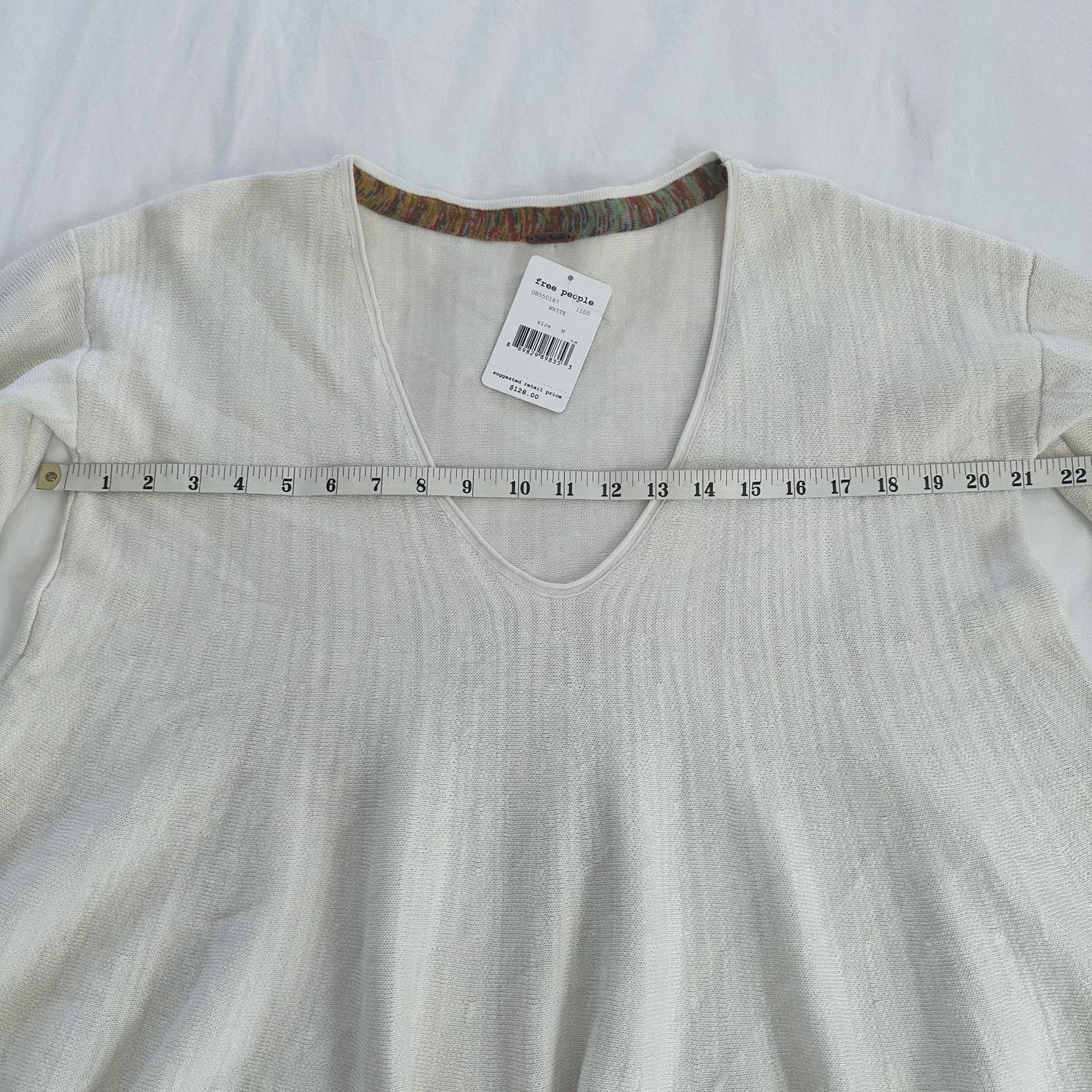 Free People Free People V Neck Knit Sweater Oversized Bell Sleeves Sz M Size M / US 6-8 / IT 42-44 - 4 Thumbnail