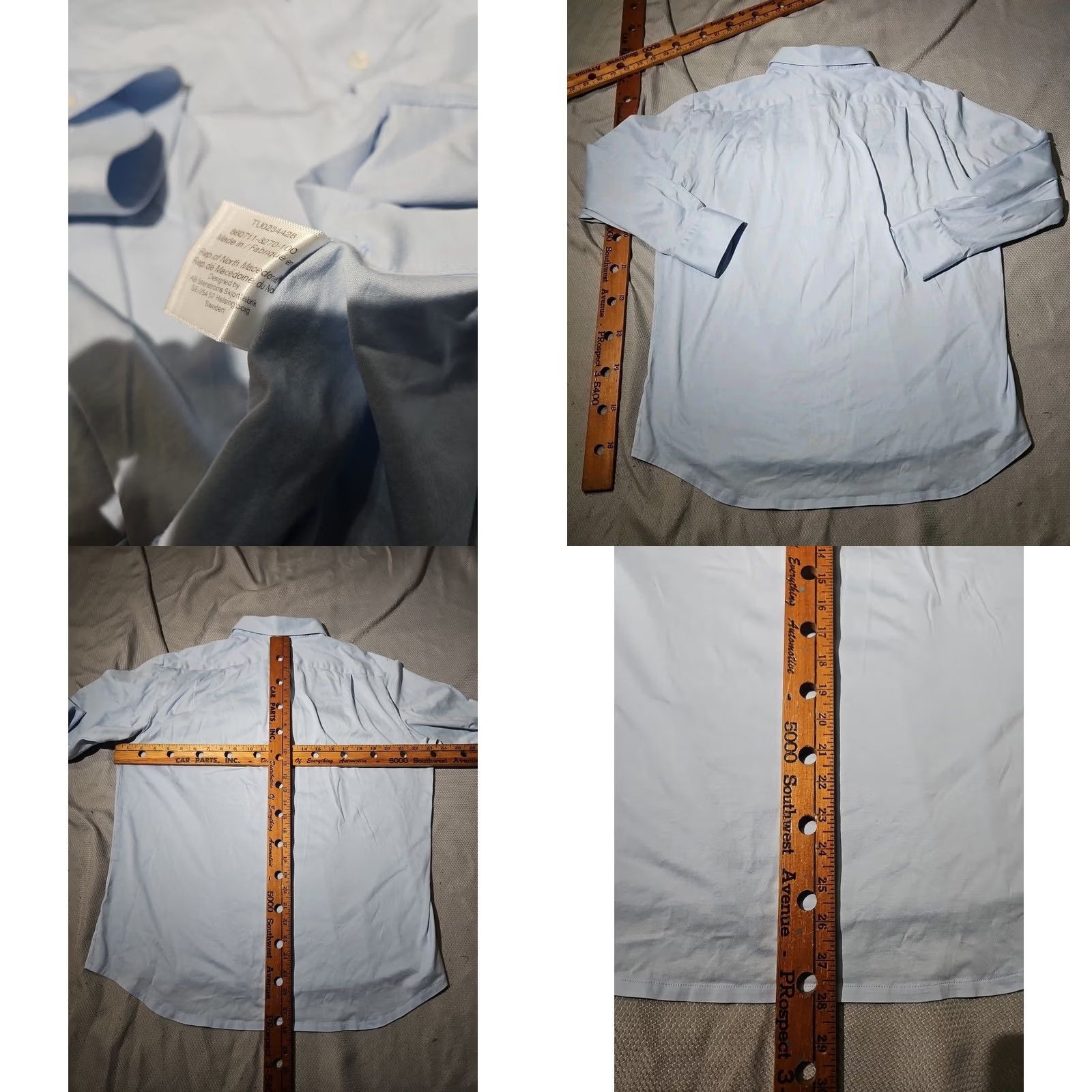 Vintage Stenstroms Shirt Mens Large Blue Fitted Body Cotton Button Down Preppy Casual Size US L / EU 52-54 / 3 - 8 Thumbnail