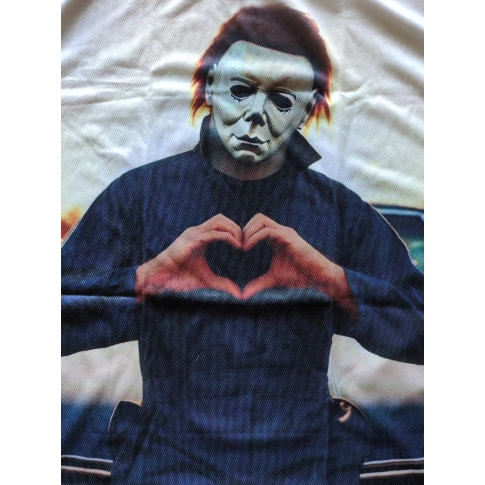 Vintage VINTAGE not applicable (skip) Halloween Michael Myers Horror Movie Heart Hands Funny T-Shirt Large L 2 Sided Size US L / EU 52-54 / 3 - 3 Thumbnail