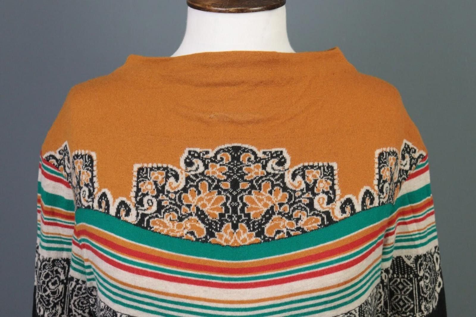Designer Ivko Pullover Intarsia Pattern Knit Wool Sweater Size 38 / M Size M / US 6-8 / IT 42-44 - 2 Thumbnail