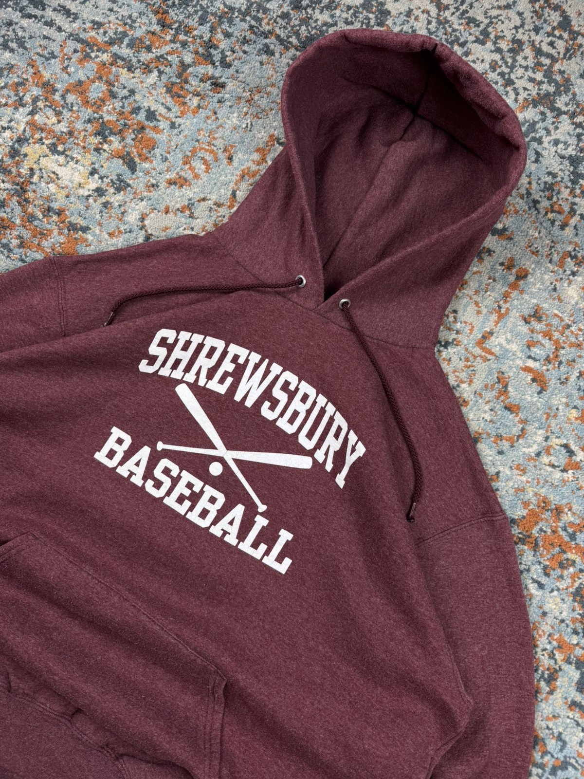 Champion × Vintage Vintage 90s Champion Shrewsbury Baseball melange hoodie Size US L / EU 52-54 / 3 - 3 Thumbnail
