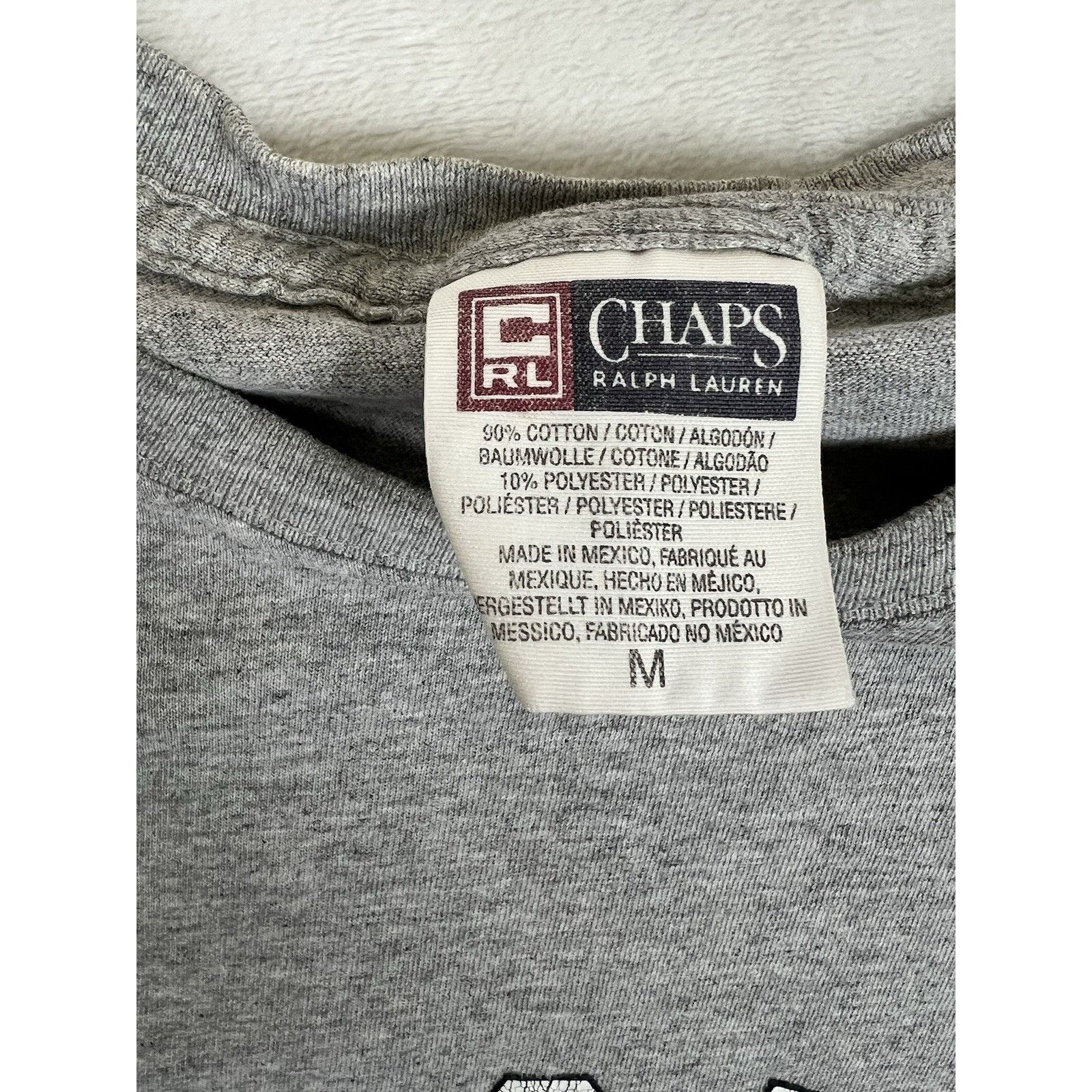 Ralph Lauren Vintage Chaps Ralph Lauren T-Shirt Size Medium Gray Spell Ou Size US M / EU 48-50 / 2 - 3 Thumbnail