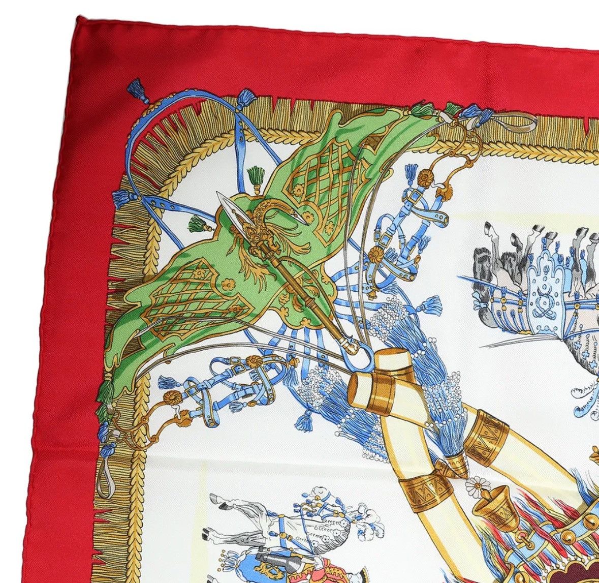 Designer × Hermes HERMÈS Carre 90 Caparacons de la France et de L'Inde Silk Size ONE SIZE - 3 Thumbnail