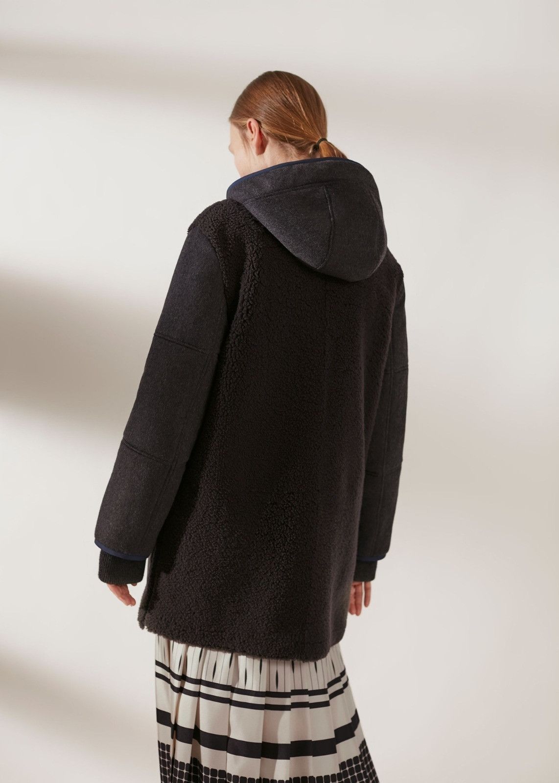 Loro Piana o1srvl11e0824 Larsen Curly Silky Lacon Jacket in Black Size M / US 6-8 / IT 42-44 - 3 Thumbnail