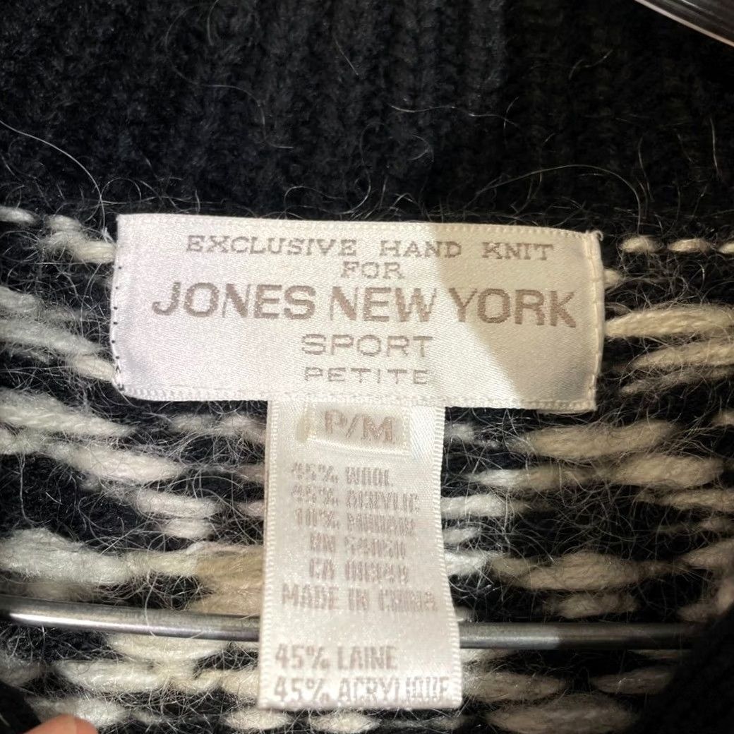 Jones New York Jones New York Sport Sweater Petite Women P/M Wool Blend Fair Isle Knit Pullover Size M / US 6-8 / IT 42-44 - 3 Thumbnail
