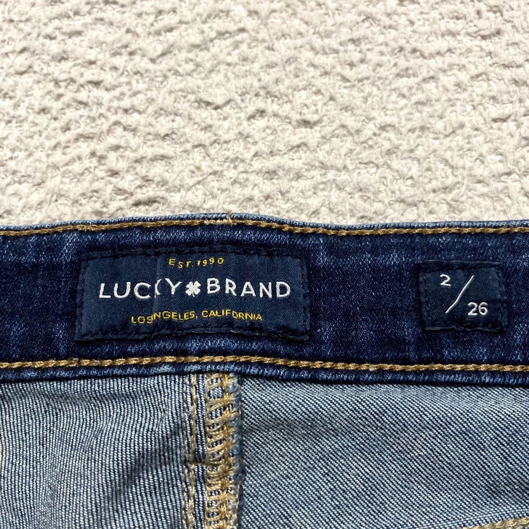 Lucky Brand Lucky Brand Jeans Womens 2 Blue Denim Dark Wash Ava Skinny Mid Rise 26 Inseam Regular 5-Pocket Size 26" / US 2 / IT 38 - 3 Thumbnail