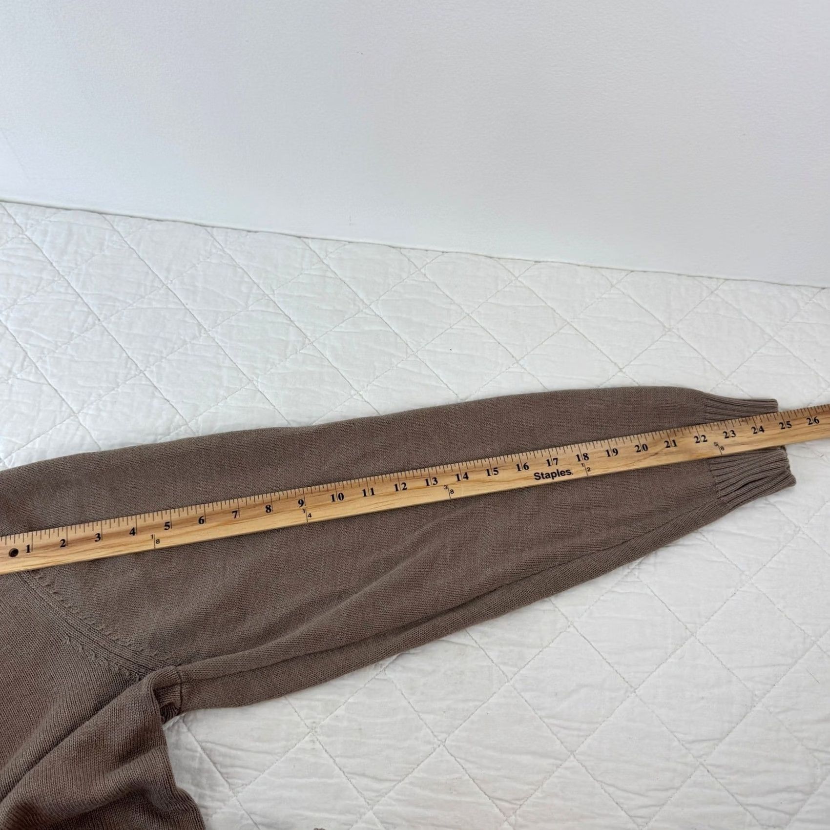 Haggar Haggar Mens XL Taupe Brown 1/4 Zip Cotton Blend Pullover Sweater HGHF7S6005 Size US XL / EU 56 / 4 - 6 Thumbnail