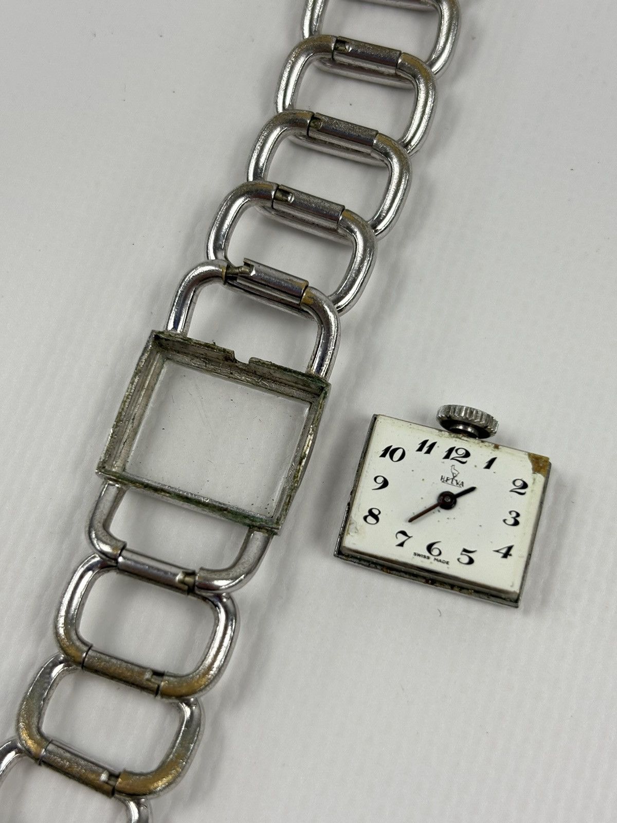 Casio Rare 50's Vintage HELVA Mechanical Swiss Watch Antique Silver Bracelet Size ONE SIZE - 22 Thumbnail