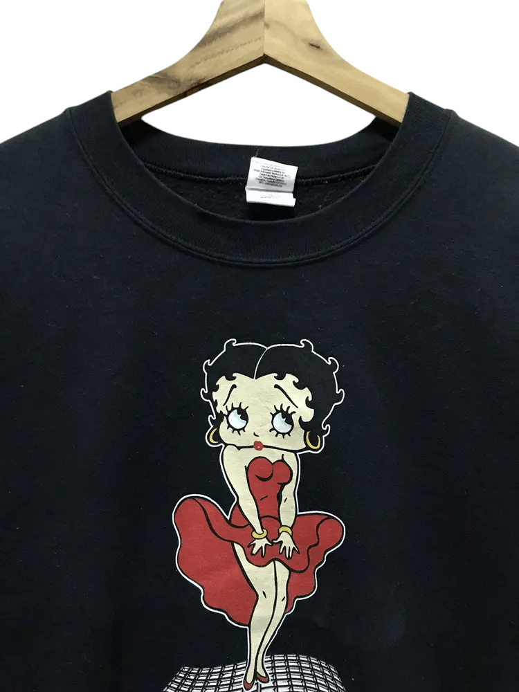 Cartoon Network Vintage Y2K Betty Boop Sweatshirts faded on sleeve Size US L / EU 52-54 / 3 - 3 Thumbnail