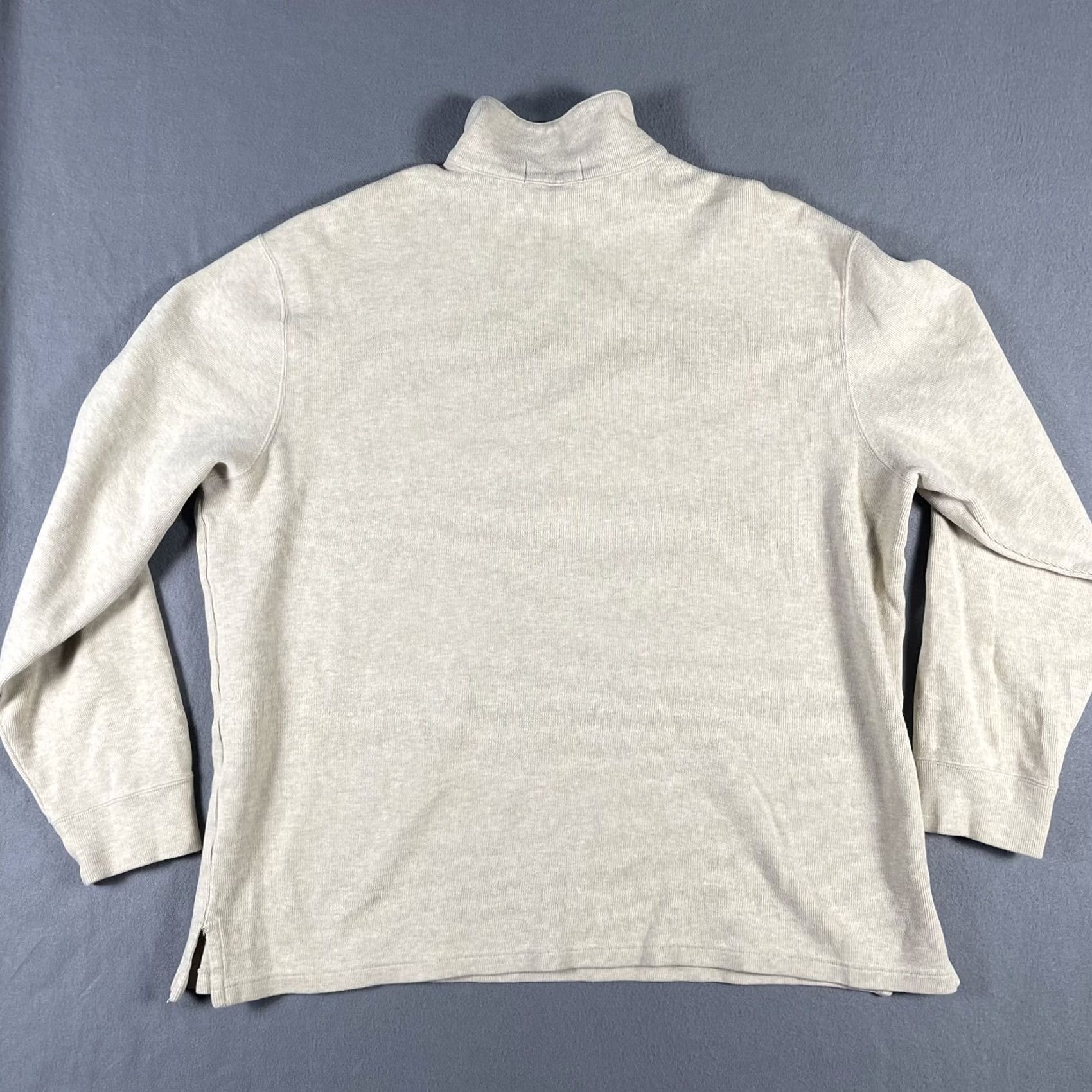 Polo Ralph Lauren Polo Ralph Lauren Pullover Sweater Mens 2XL Beige Quarter Zip Long Sleeve Cotton Size US XXL / EU 58 / 5 - 8 Thumbnail