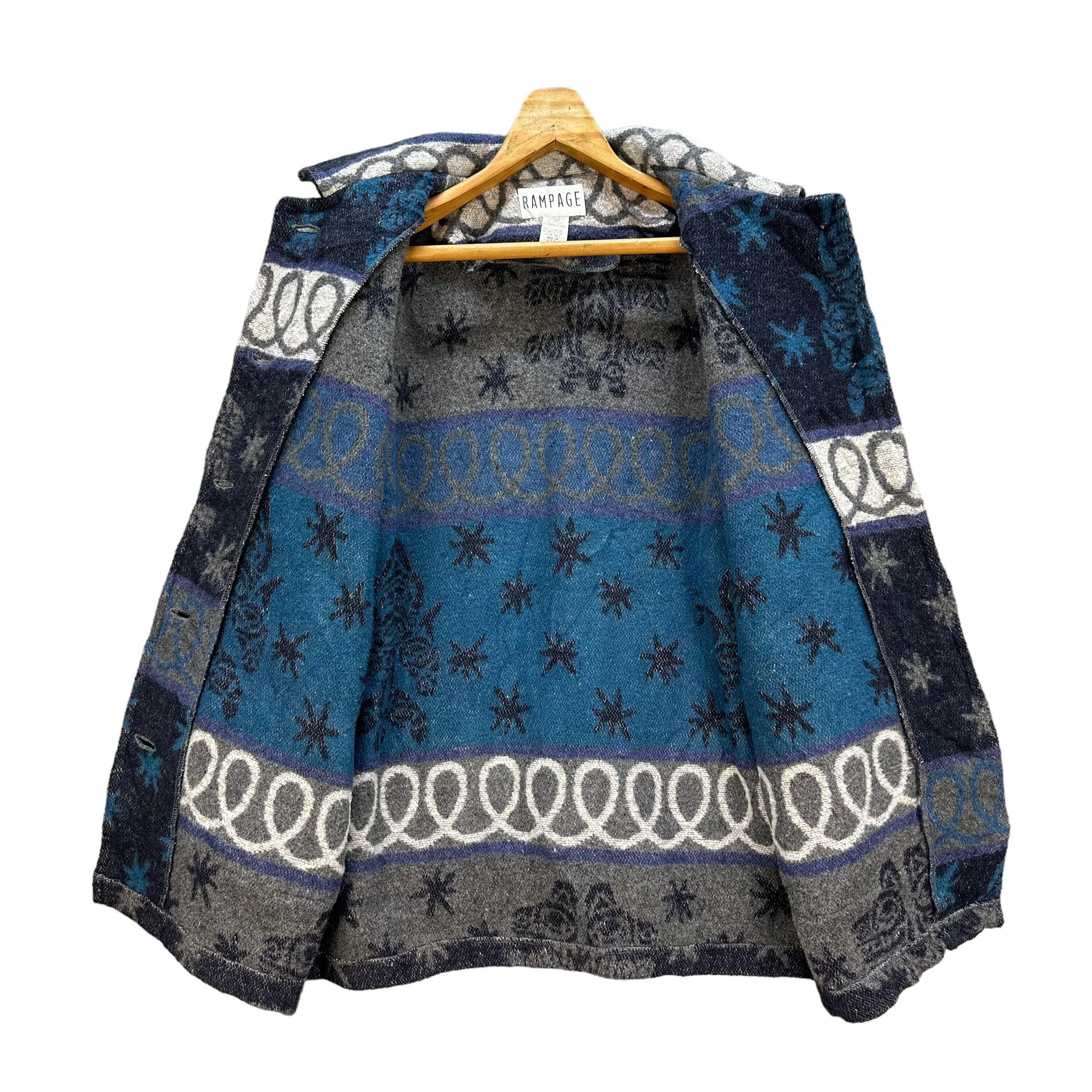 Other Vintage RAMPAGE Motif Design Overprint Duffle Coat #A8-0194 Size US S / EU 44-46 / 1 - 6 Thumbnail