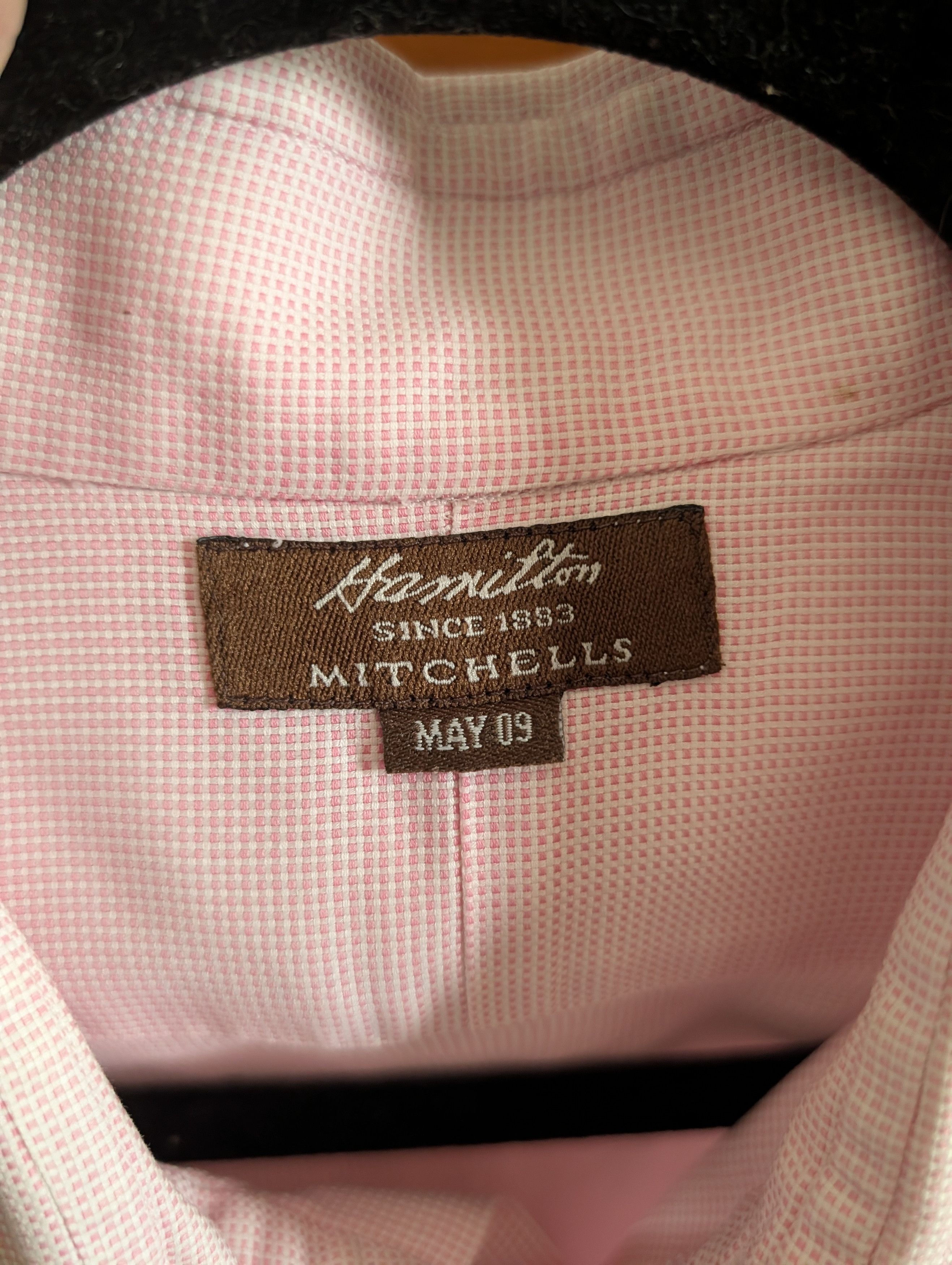 Hamilton Rose Fleetwood Check bespoke MiUSA cuffed dress shirt Size US XL / EU 56 / 4 - 9 Thumbnail