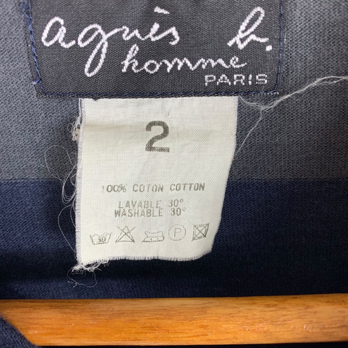 agnes b. Vintage agnès b. homme Striped Long-Sleeve Shirt Size US M / EU 48-50 / 2 - 9 Thumbnail