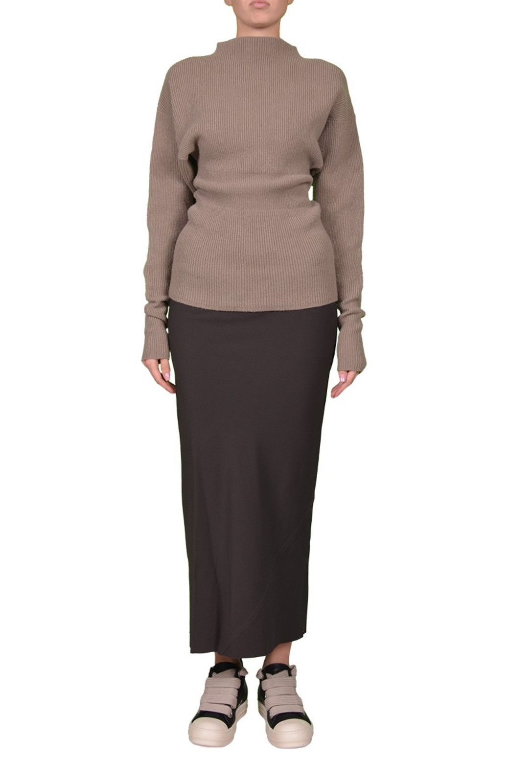Rick Owens Last Size Rick Owens Knitted Wool Brown Sweater Size S / US 4 / IT 40 - 2 Thumbnail
