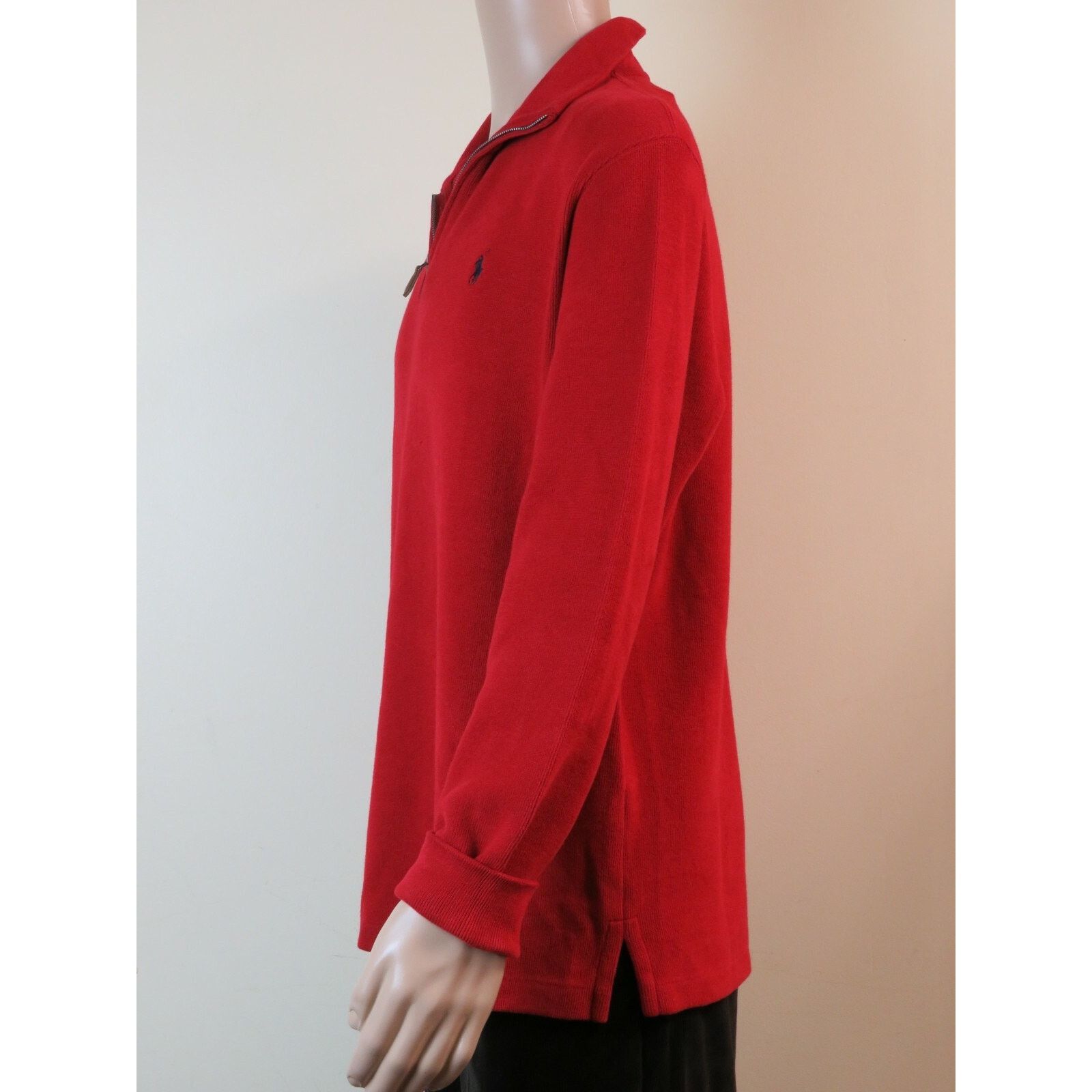 Ralph Lauren RALPH LAUREN POLO RED COTTON LONG SLEEVE 1/2 ZIP PULLOVER XL Size US XL / EU 56 / 4 - 5 Thumbnail