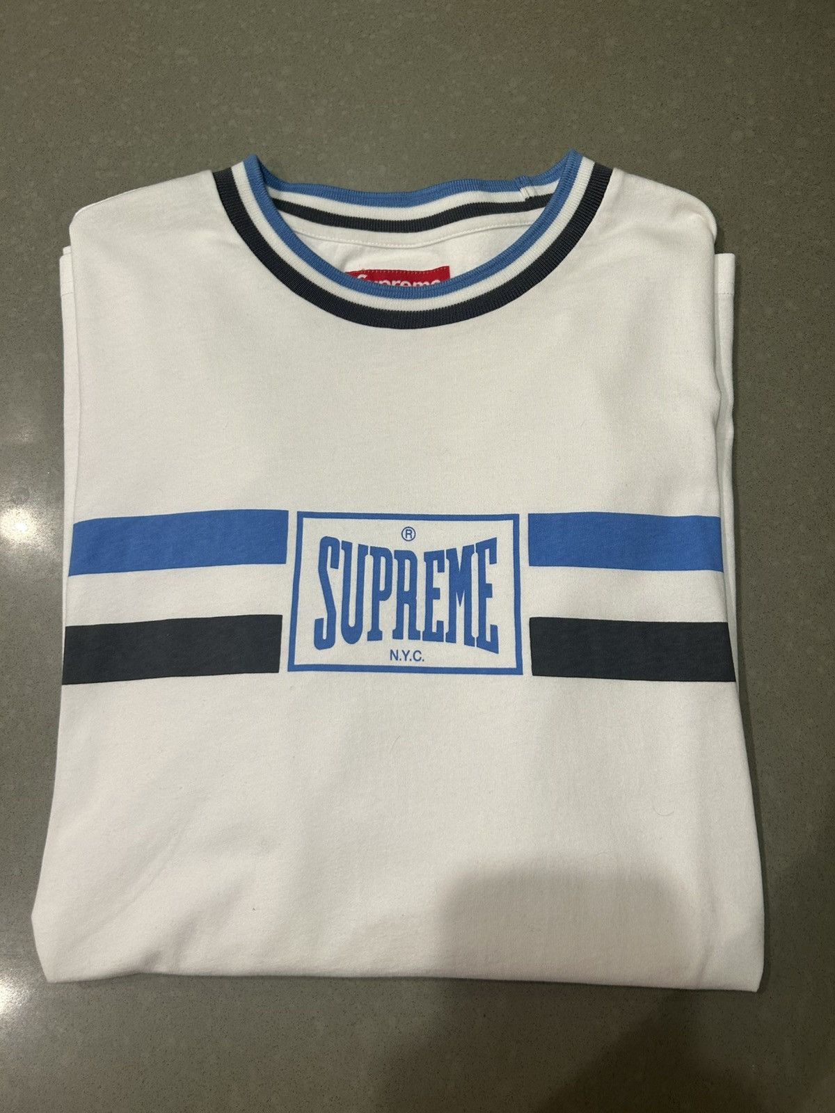 Supreme Supreme Warm Up Stripe Short-Sleeve Top Size US L / EU 52-54 / 3 - 2 Thumbnail