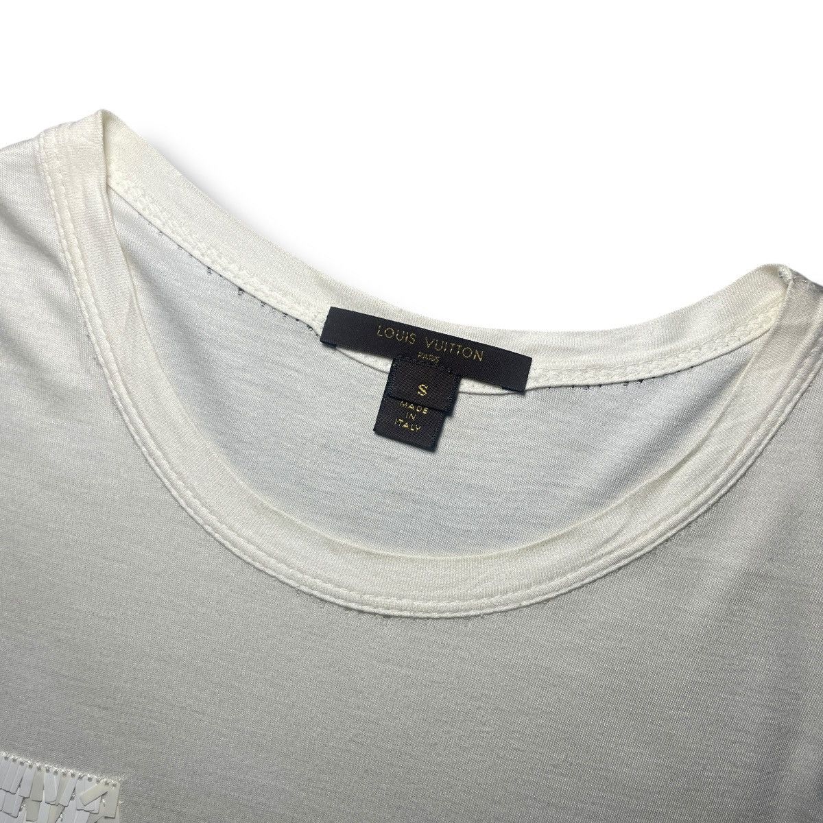 Louis Vuitton RARE Louis Vuitton Vintage Sequined LV Big Logo Shirt Size S / US 4 / IT 40 - 3 Thumbnail