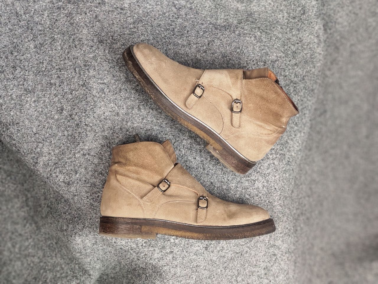 Other Camerlengo Italy Design Suede Brown Classic Buckle Boots Size US 6 / EU 39 - 1 Thumbnail