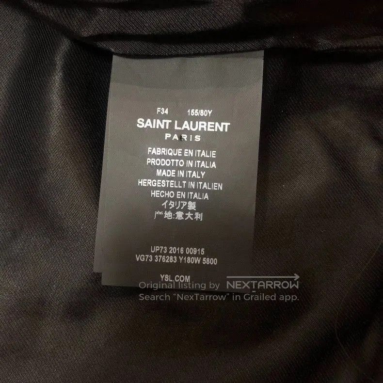 Saint Laurent Paris Saint Laurent Paris Pink patchwork baseball jacket. Size US XS / EU 42 / 0 - 6 Thumbnail