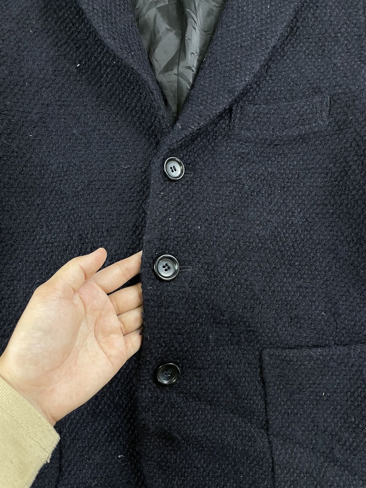 Blue Blue Japan × Indigo × Vintage Vtg BLUE BLUE JAPAN ARIGATO Pure Indigo Knit Button Jacket Size US M / EU 48-50 / 2 - 4 Thumbnail