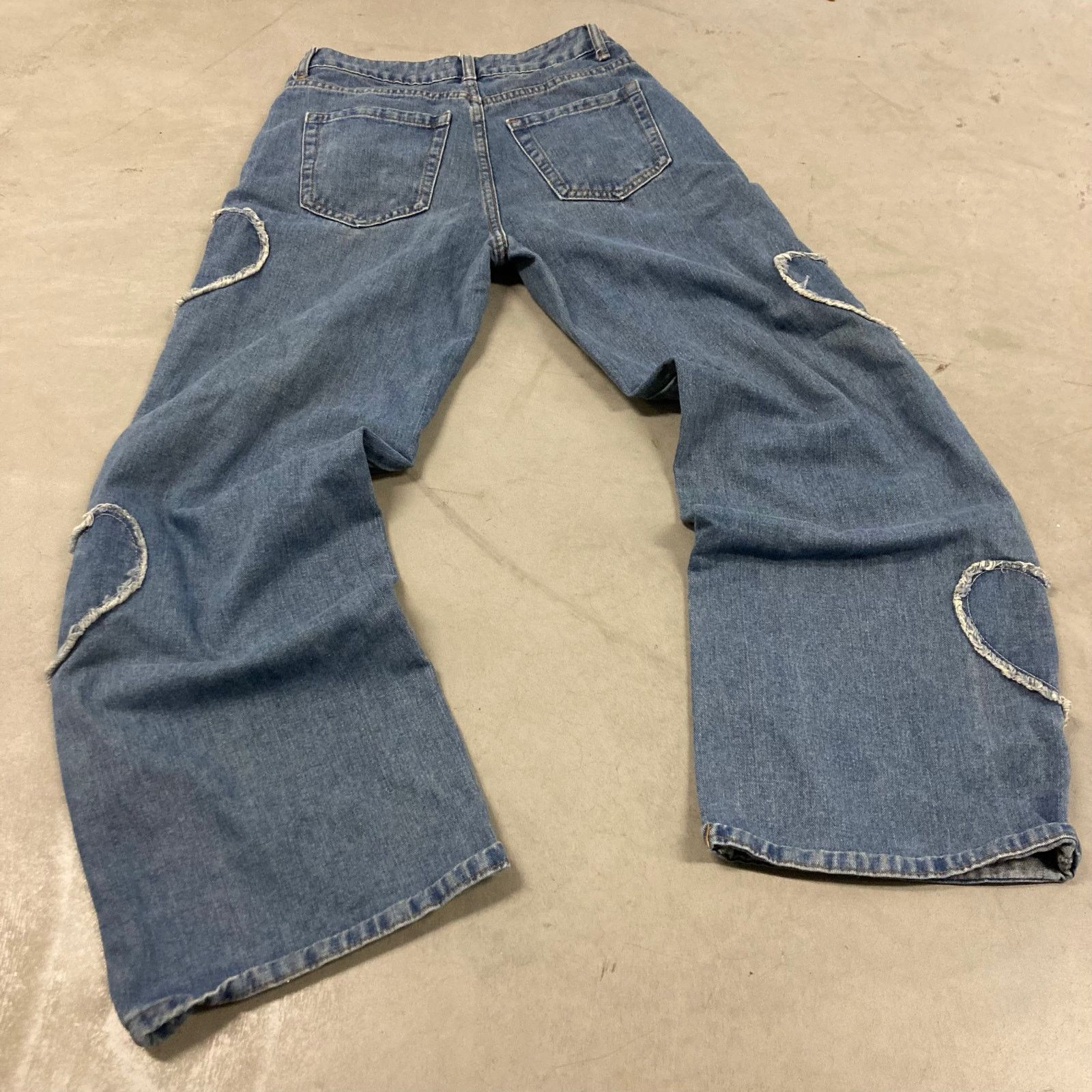 Vintage Baggy Y2K heart patterned Jeans 28x30 Size US 28 / EU 44 - 2 Thumbnail