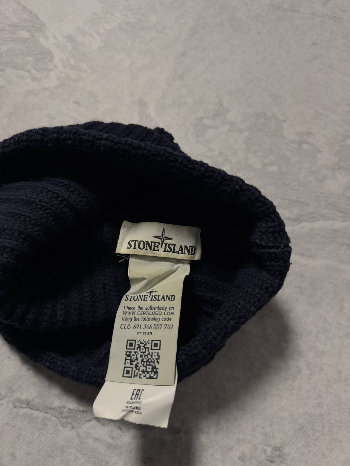 Stone Island 00s Stone Island Patch Program Wool Beanie Hat Size ONE SIZE - 3 Thumbnail