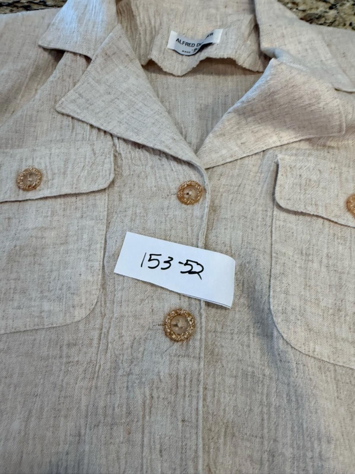 Other Alfred Dunner beige tan button front blazer jacket SZ 8 Size M / US 6-8 / IT 42-44 - 11 Thumbnail