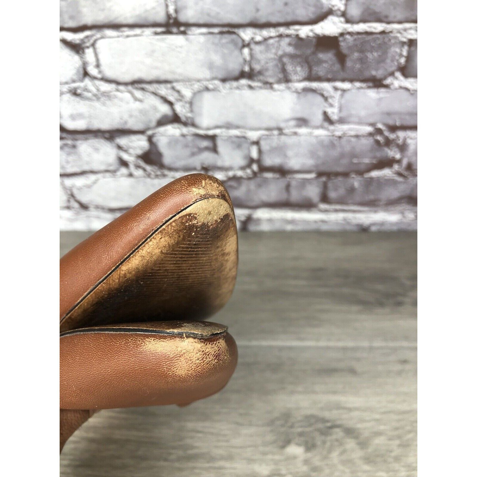 Other J Crew Brown Leather Pointed Toe Slip On Mules Flats Shoes W Size US 8.5 / IT 38.5 - 18 Thumbnail