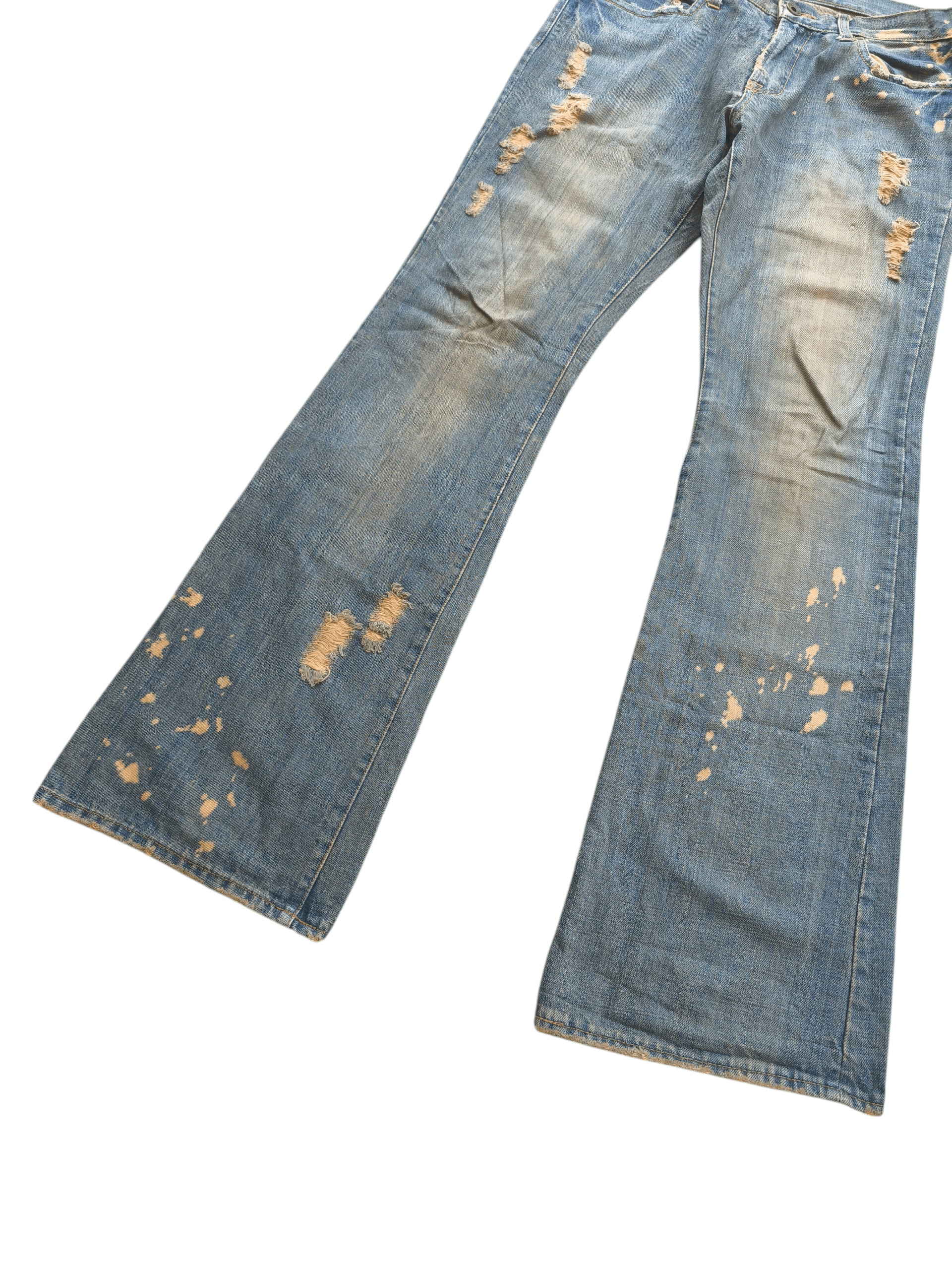 If Six Was Nine Goa Distressed mudwash flare denim Size US 32 / EU 48 - 2 Thumbnail