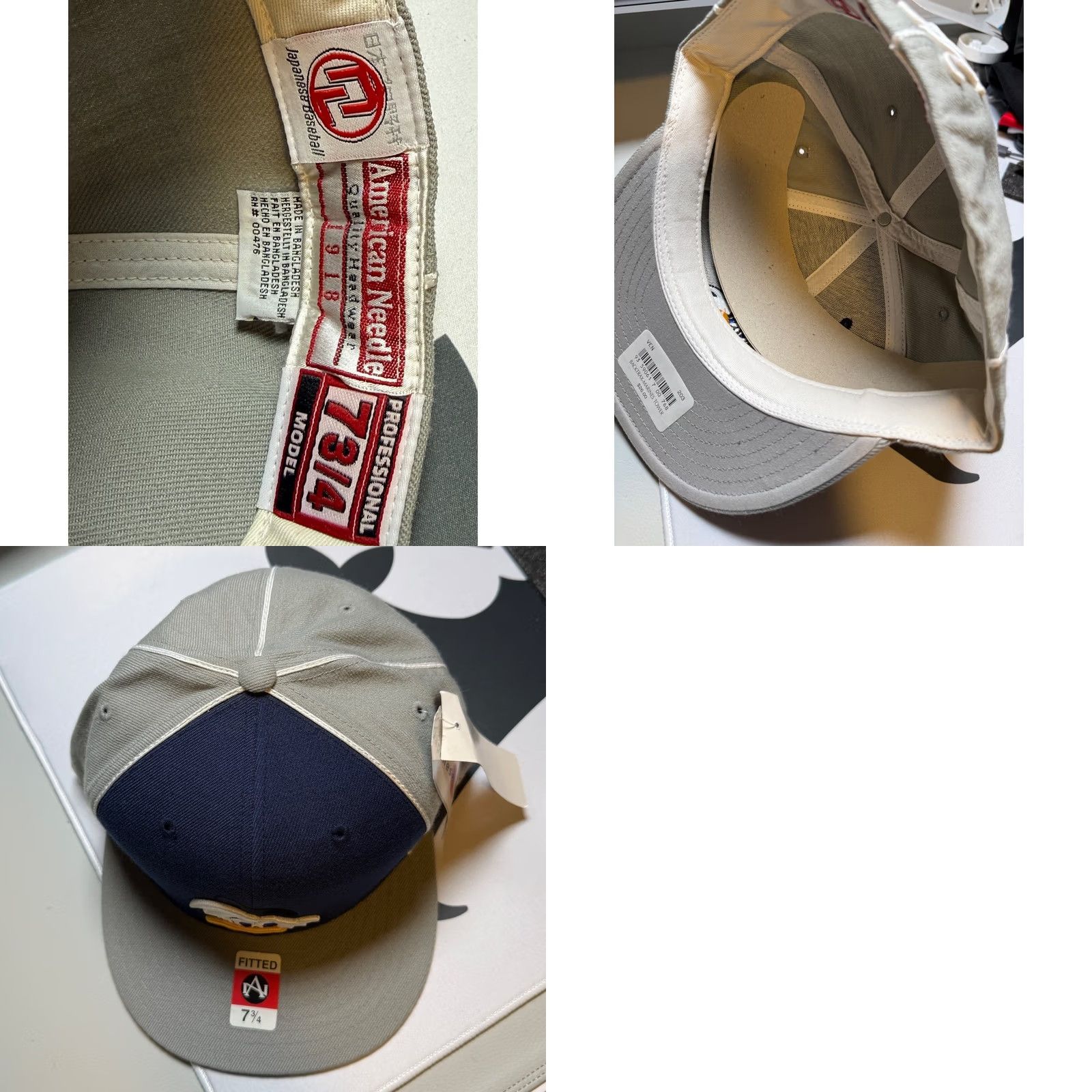 American Needle American Needle Hat Mens 7 3/4 Navy Gray Donald Duck Fitted Baseball Cap Disney NPB Marine Blue Grey Two-Tone Bill Mens Size ONE SIZE - 8 Thumbnail