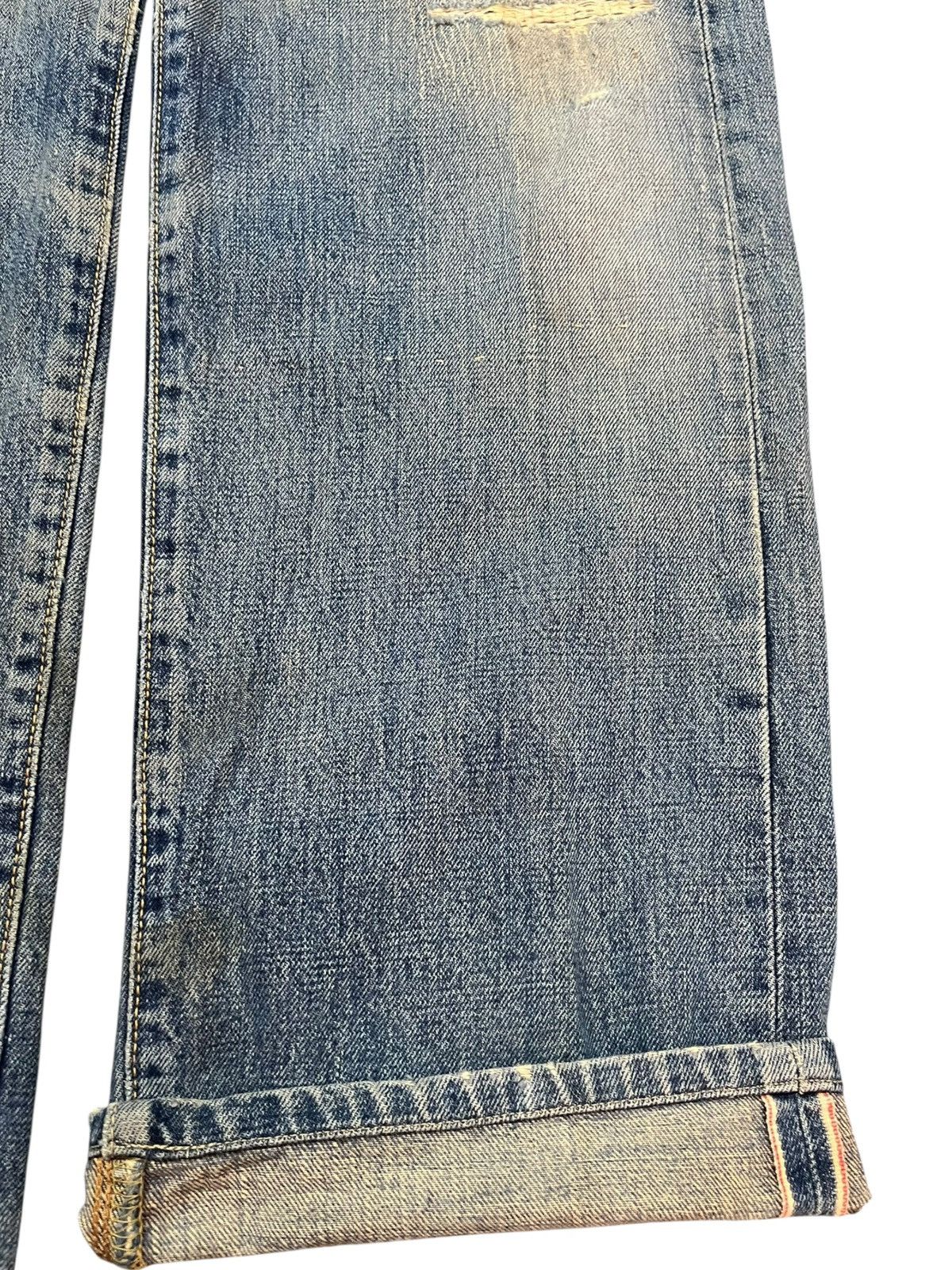 Edwin Vintage Edwin 505 X Selvedge Destroyed Distressed Denim Size US 30 / EU 46 - 5 Thumbnail