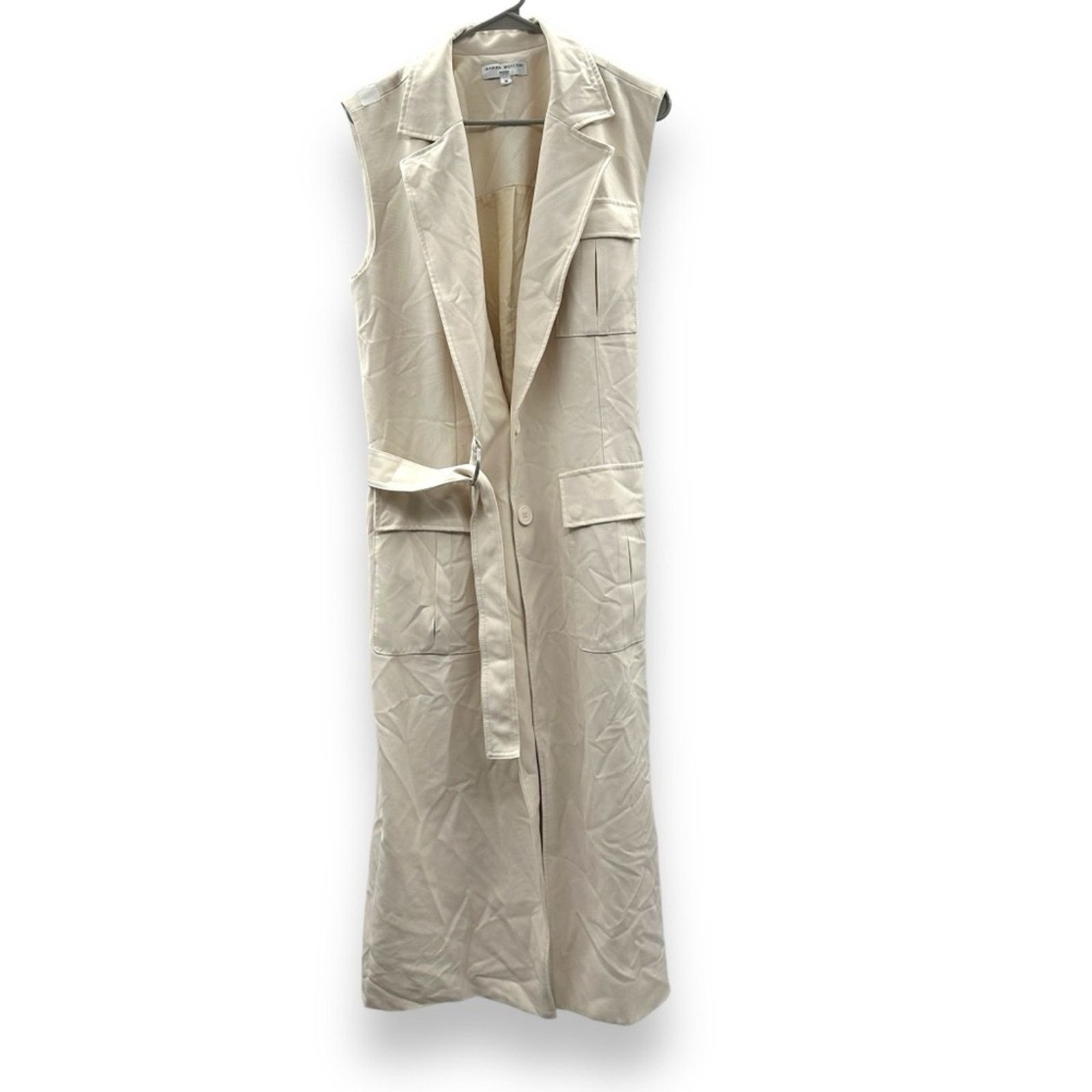 Other RTR Marina Moscone Collective Cream Long Wrap Vest Coat Sz M Size M / US 6-8 / IT 42-44 - 3 Thumbnail