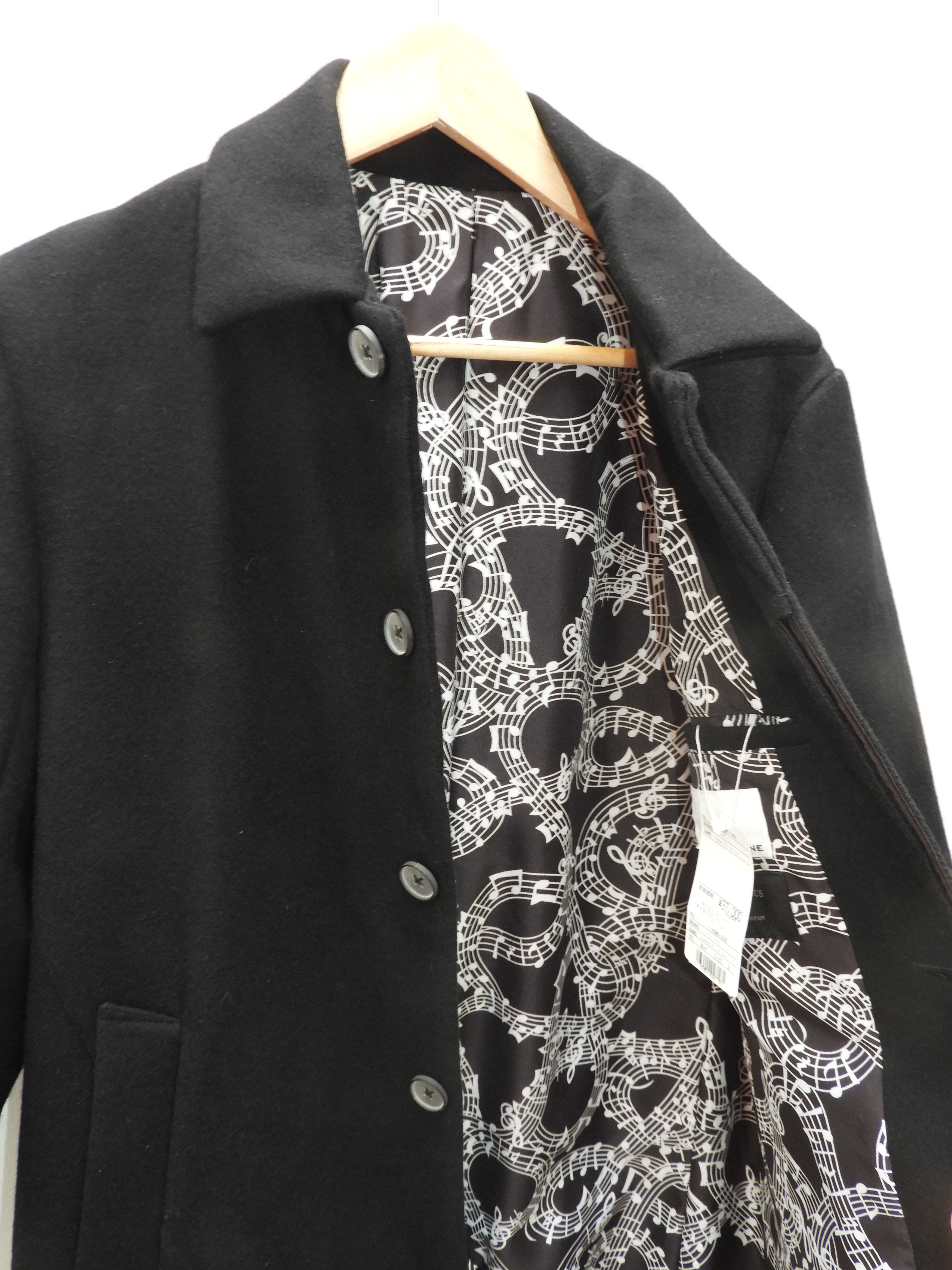 Number (N)ine NUMBER (N)INE Black Bal-Collar Coat Size US M / EU 48-50 / 2 - 6 Thumbnail