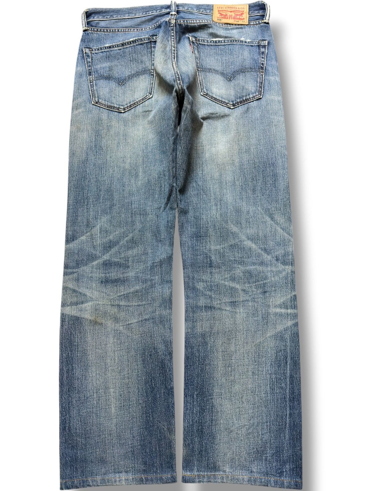 Levi's Vintage Levi’s 505 Mudwash Distressed Denim Size US 34 / EU 50 - 3 Thumbnail