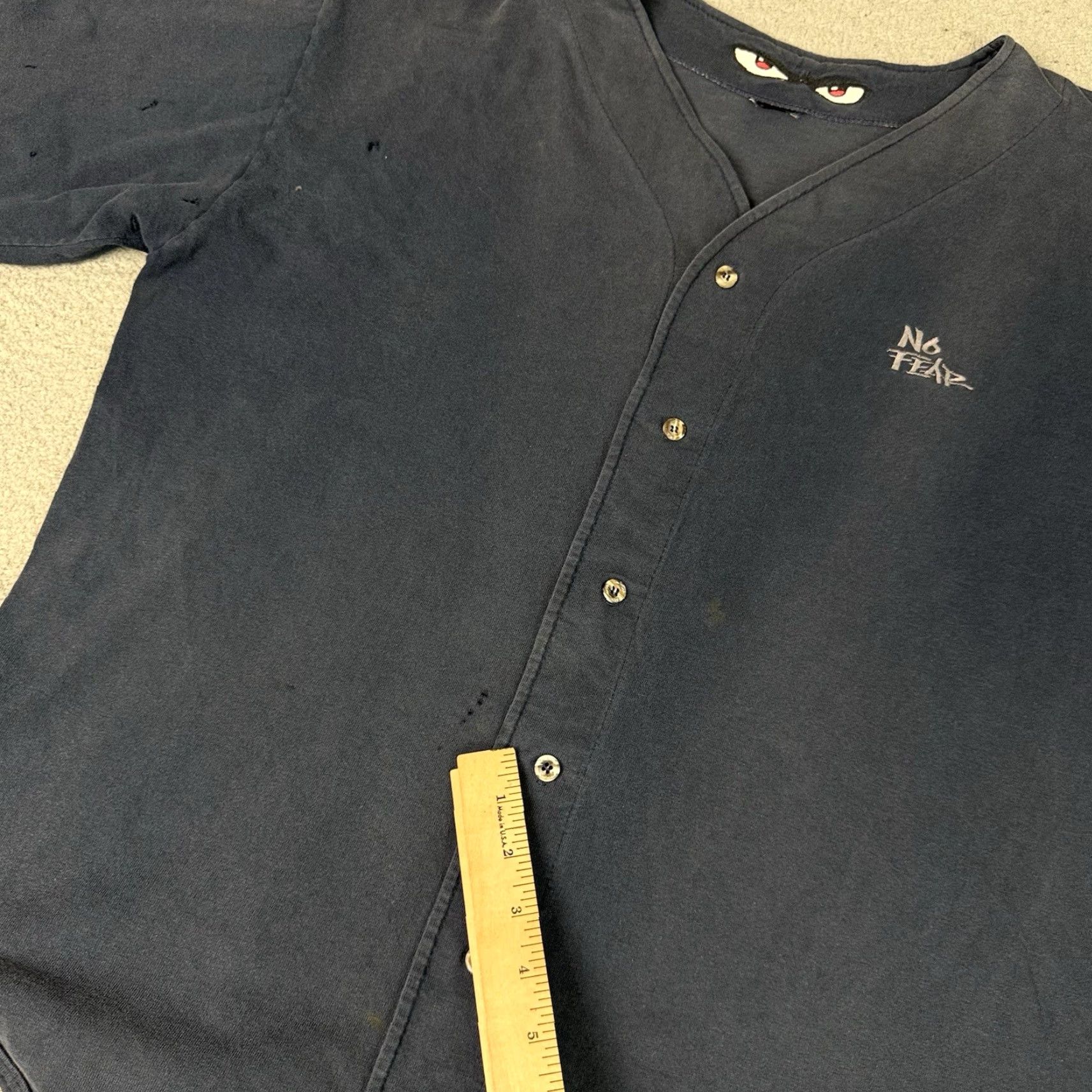 No Fear VINTAGE No Fear Baseball Jersey Shirt Adult XL Blue Button Up Embroidered Logo 90s Mens T-Shirt Short Sleeve Jersey Cotton Size US XL / EU 56 / 4 - 7 Thumbnail