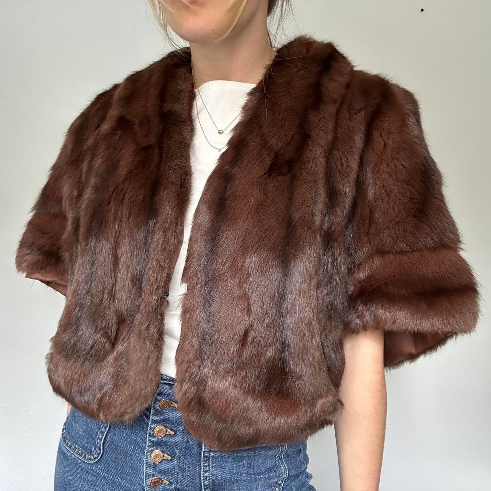 Other Vintage Mink Fur Cape/ Capelet (One Size) Size ONE SIZE - 1 Thumbnail
