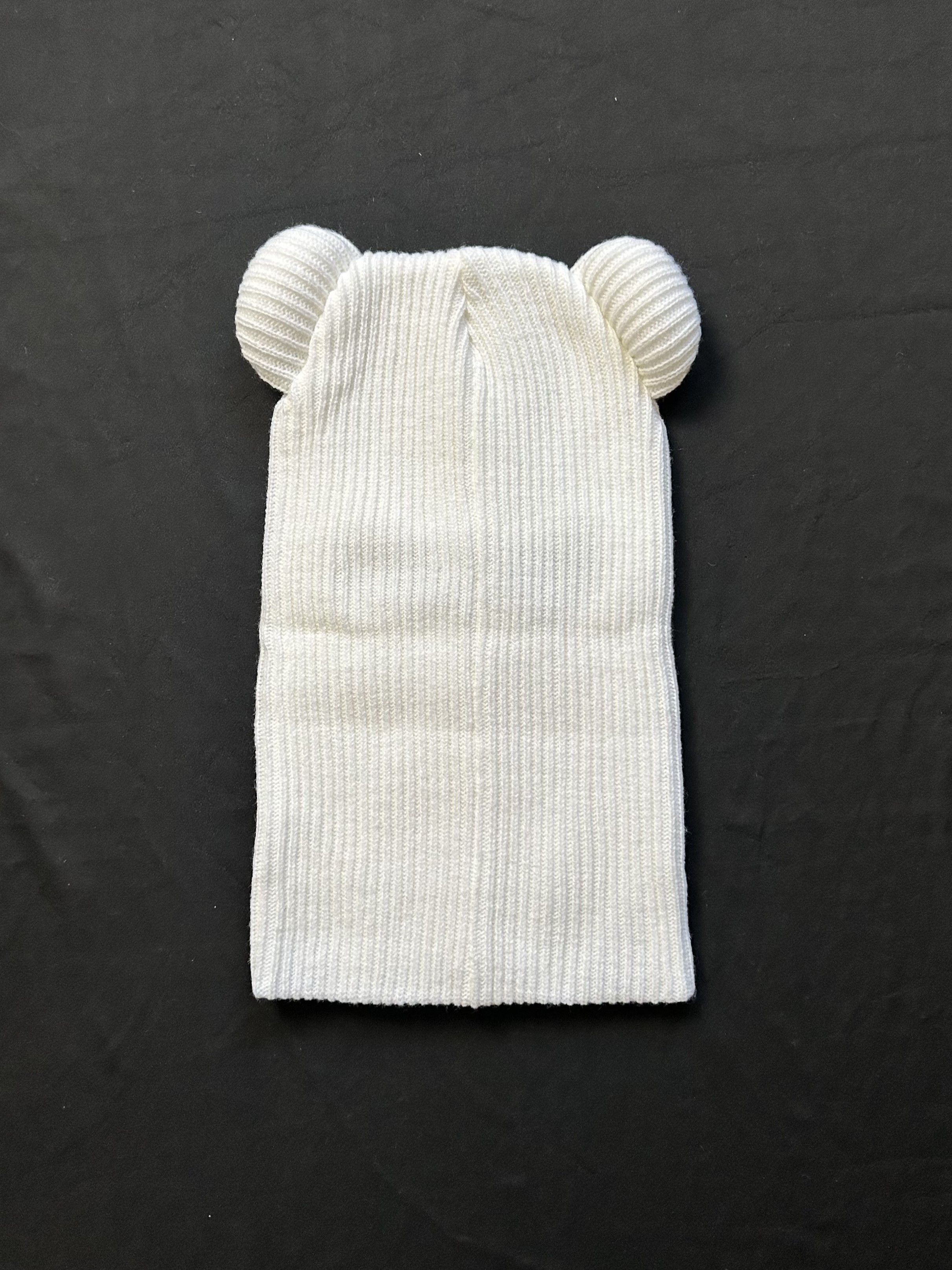 Japanese Brand Rare Box Boys Retro Hearts White Balaclava Ski Mask OS Size ONE SIZE - 5 Thumbnail