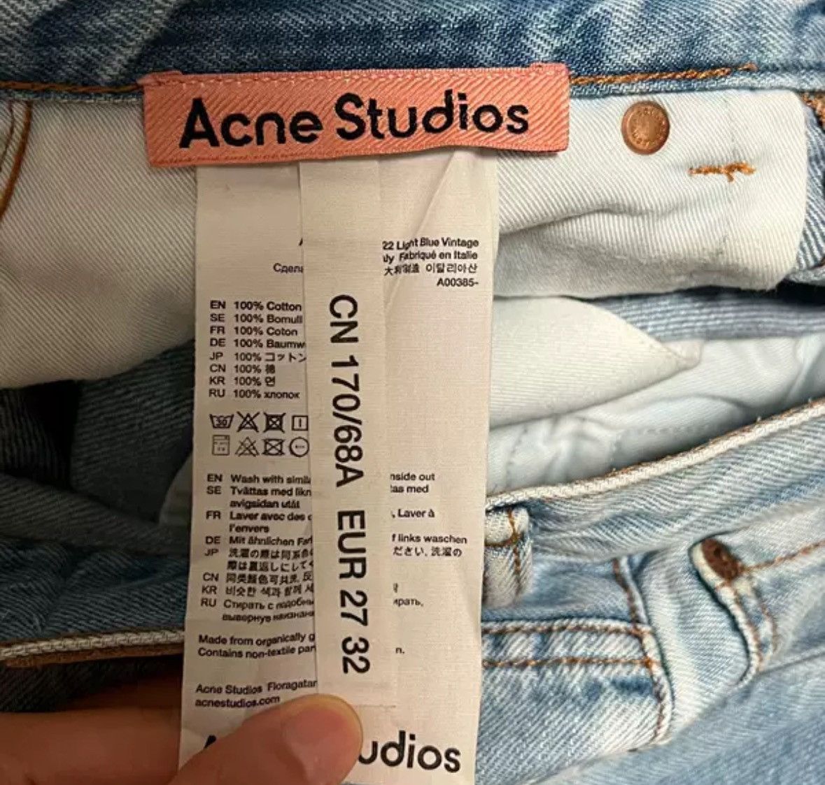 Acne Studios Acne studios Light blue Size US 27 - 4 Thumbnail