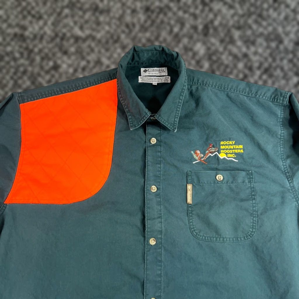 Vintage VINTAGE Columbia Shirt Mens 2XL Green NeON Orange Hunting Outdoors Shooting Button Up Size US XXL / EU 58 / 5 - 1 Thumbnail