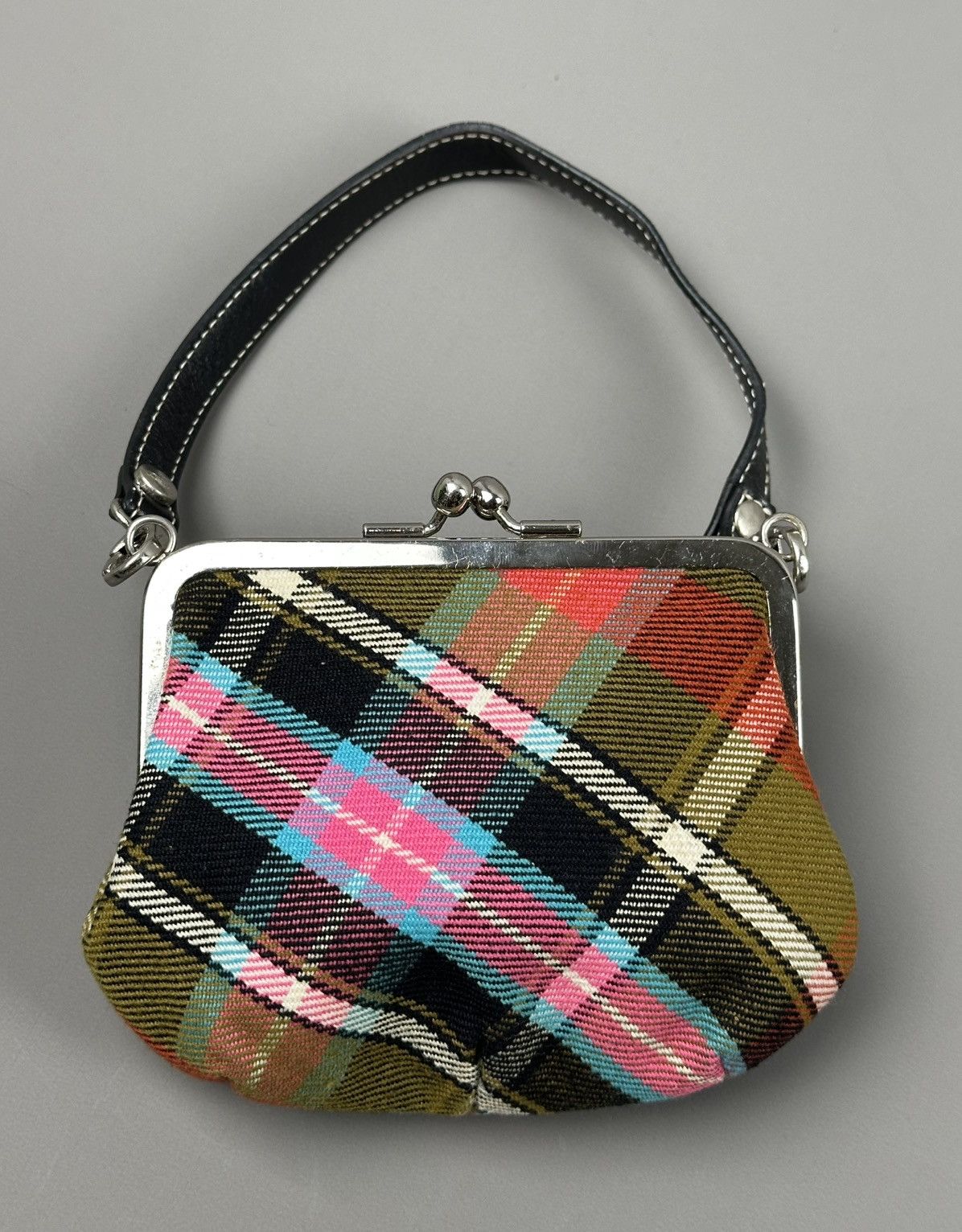 Vivienne Westwood Vivienne Westwood - Orb Logo Tartan Granny Clasp Purse Bag Size ONE SIZE - 8 Thumbnail