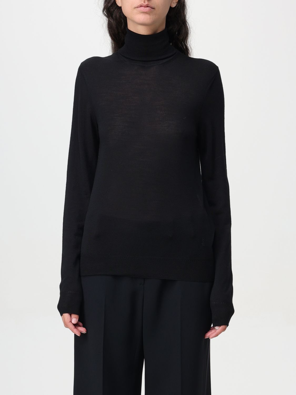Saint Laurent Paris Saint Laurent Sweater Woman Black Size L / US 10 / IT 46 - 1 Thumbnail
